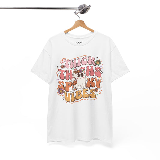 Thick Thighs Spooky Vibes II Women's Heavy Cotton T-Shirt