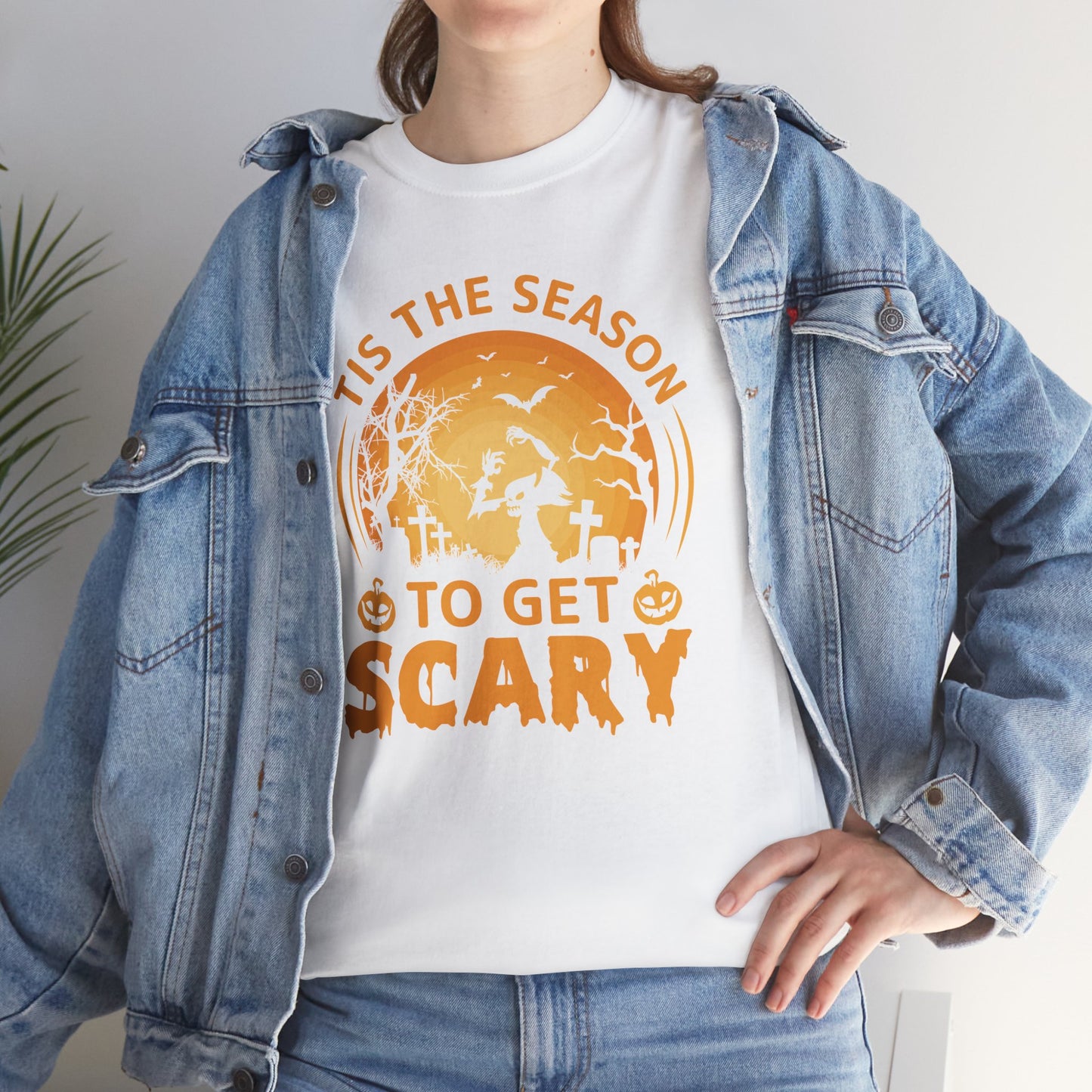 Tis The Season To Get Scary Unisex Heavy Cotton T-Shirt