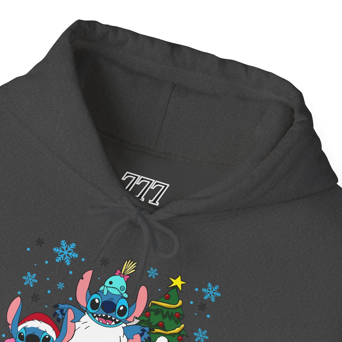 Stitch Christmas Vibes Hoodie – Cute Holiday Trio Unisex Heavy Blend Sweatshirt