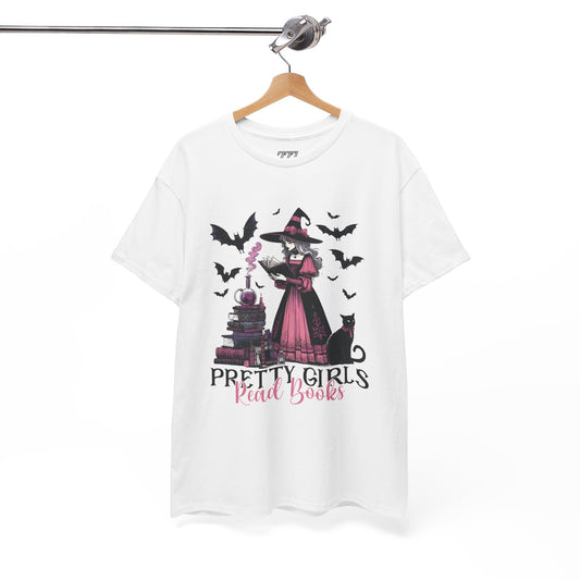 Pretty Girls Read Books Women's Heavy Cotton T-Shirt