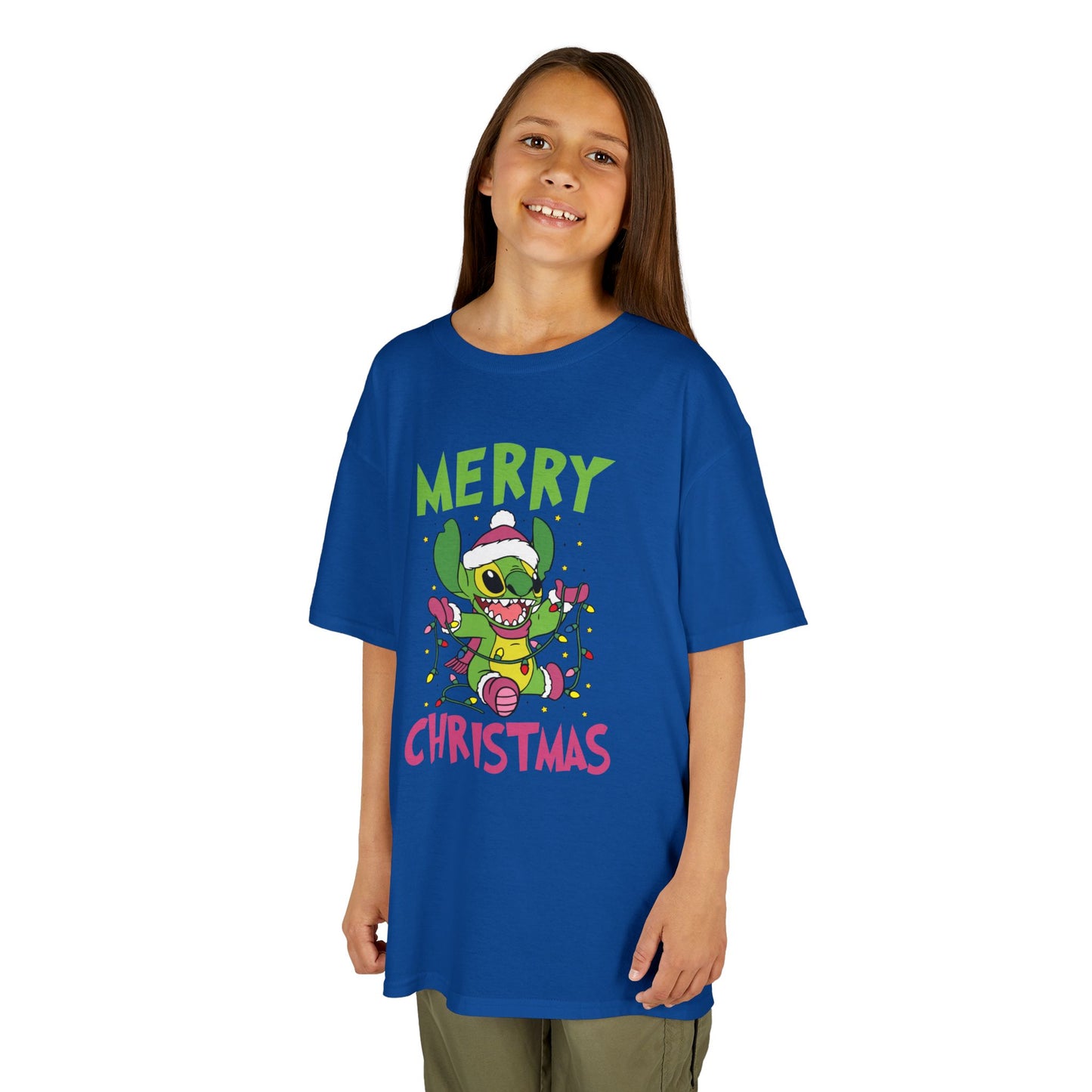 Stinch Merry Christmas Kids T-Shirt – Funny Holiday Alien Heavy Cotton Tee