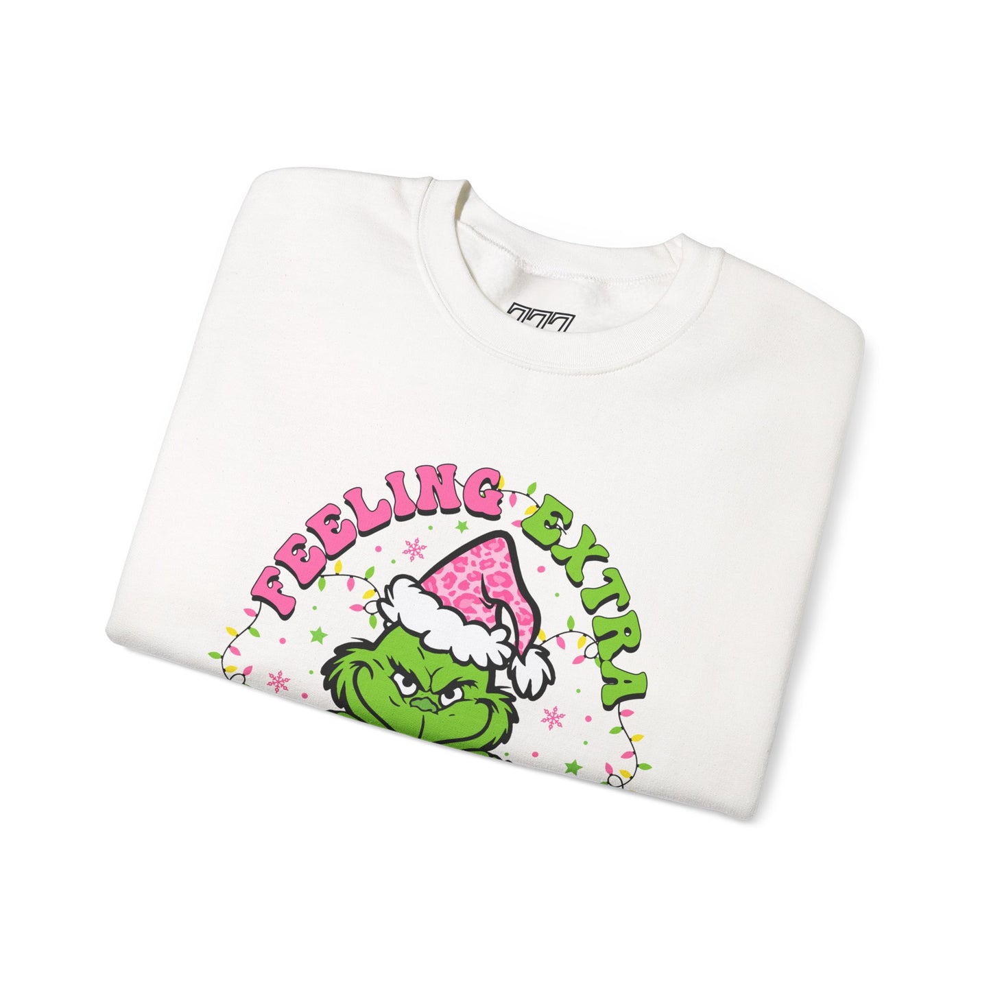 Feeling Extra Grinchy Today Funny Christmas Grinch-Inspired Holiday Sweatshirt – Pink Santa Festive Unisex Heavy Blend Crewneck