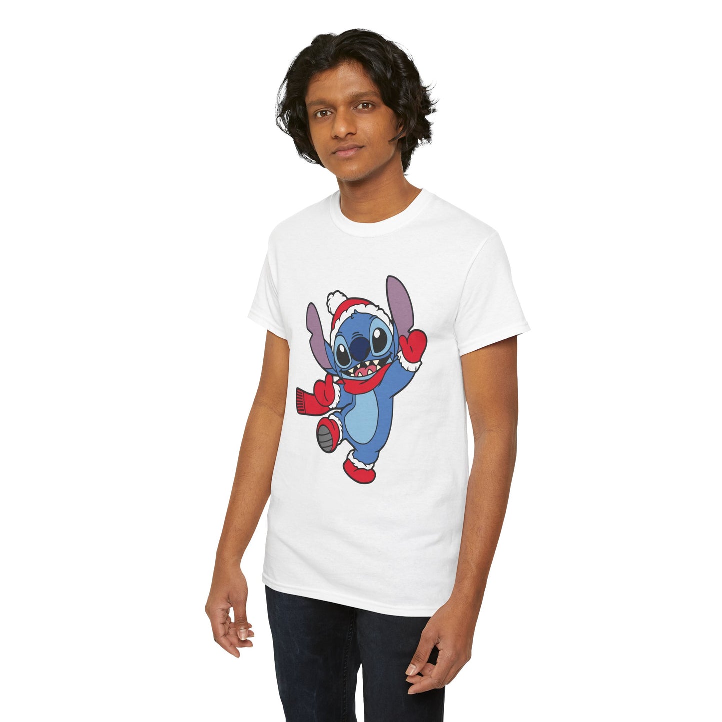 Festive Alien Christmas T-Shirt – Cute Blue Alien Holiday Graphic Tee (Unisex)
