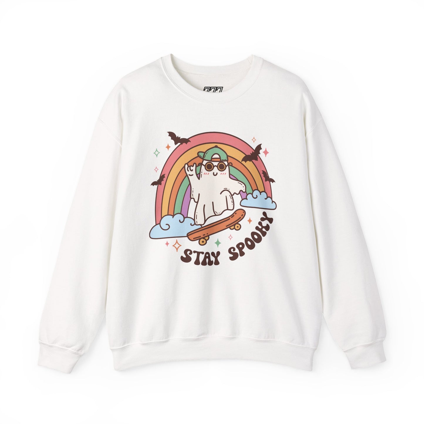 Stay Spooky Ghost Skater Unisex Heavy Blend Crewneck Sweatshirt