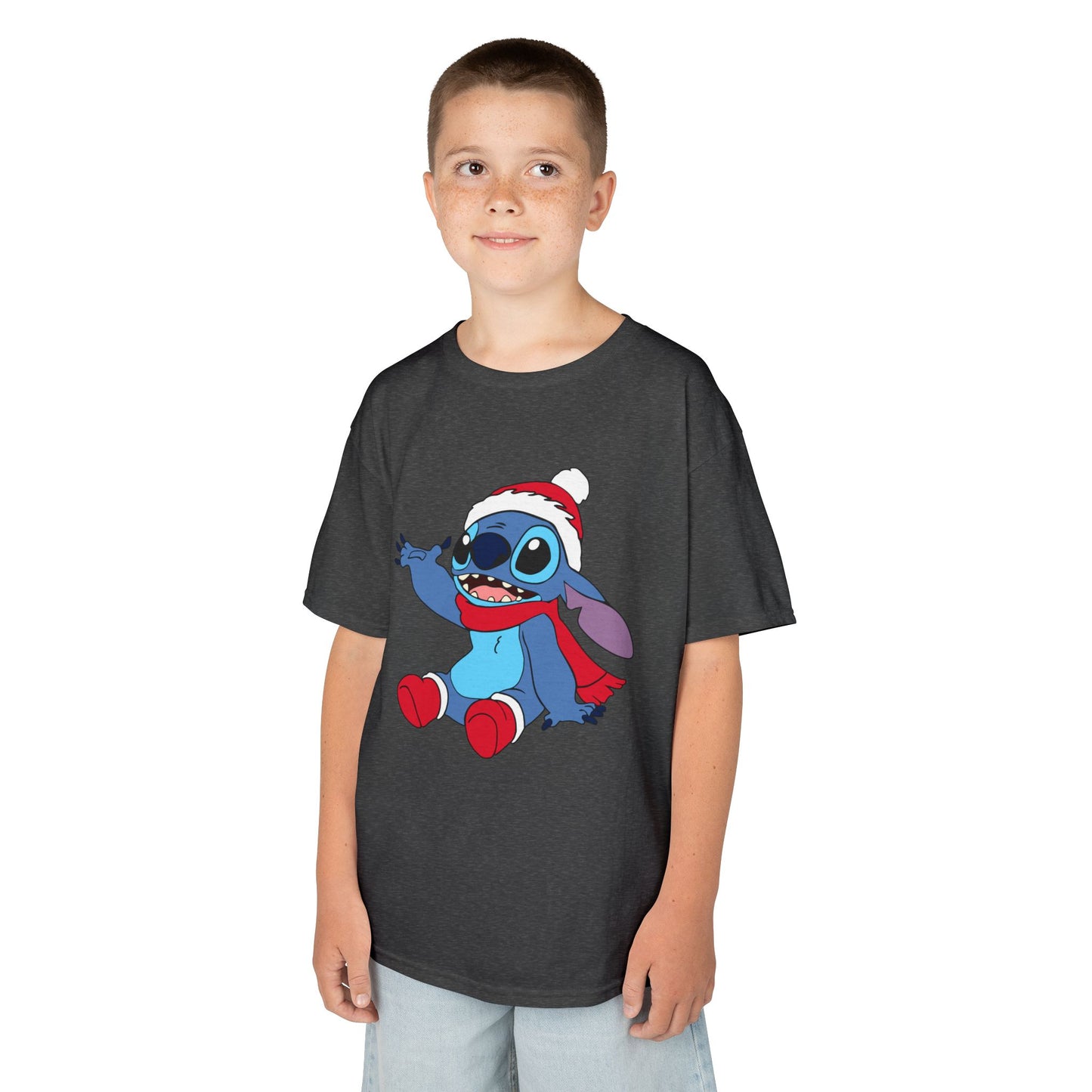 Jolly Alien Kids Christmas T-Shirt – Cute Blue Alien Holiday Tee for Kids