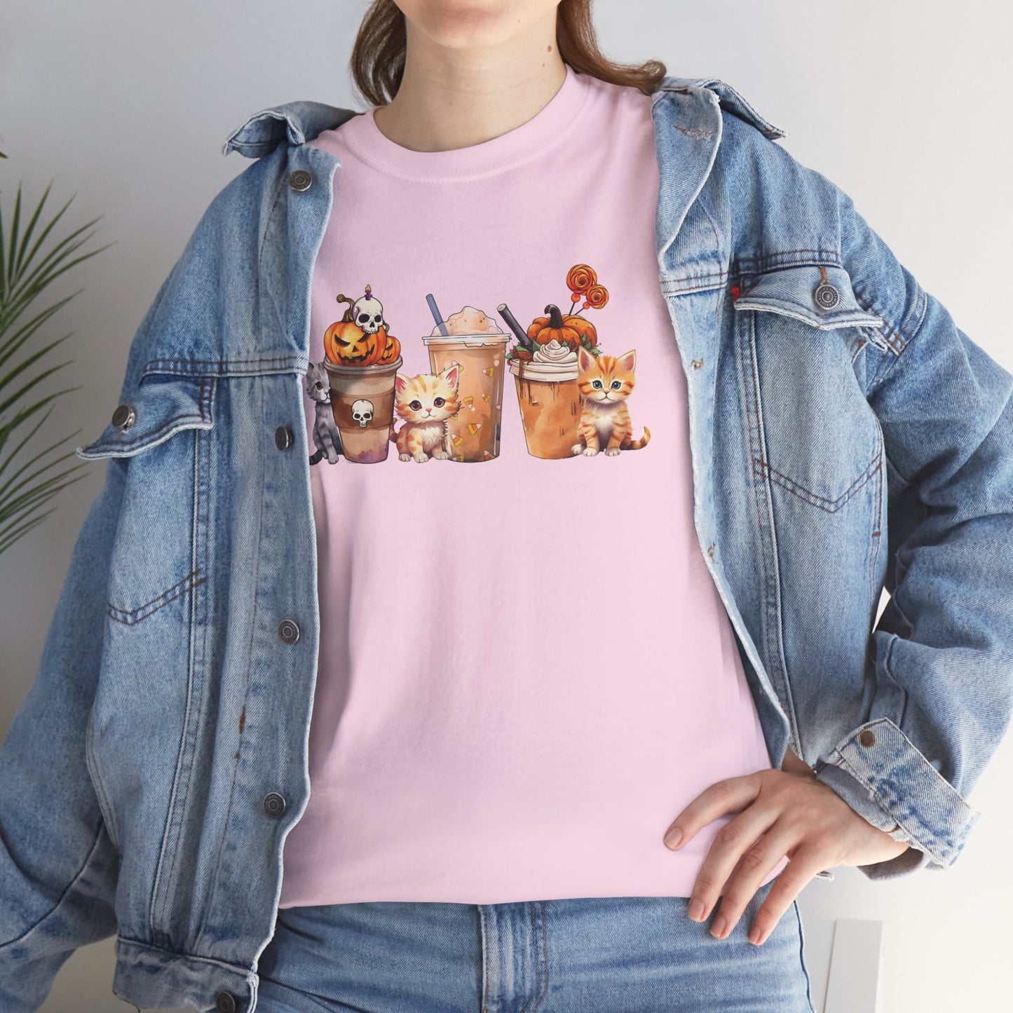 Coffee & Cats Unisex Heavy Cotton T-Shirt