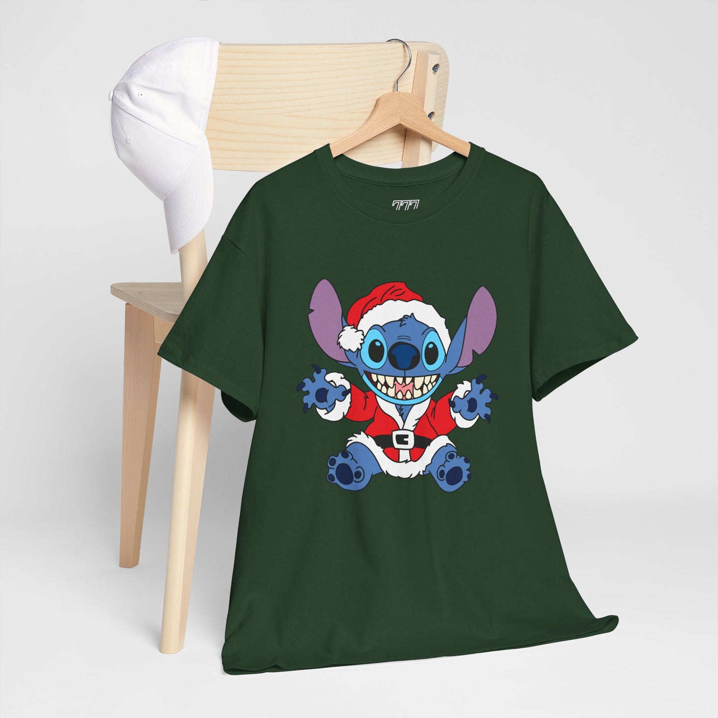 Alien Santa Christmas T-Shirt – Cute Blue Alien Holiday Graphic Tee (Unisex)
