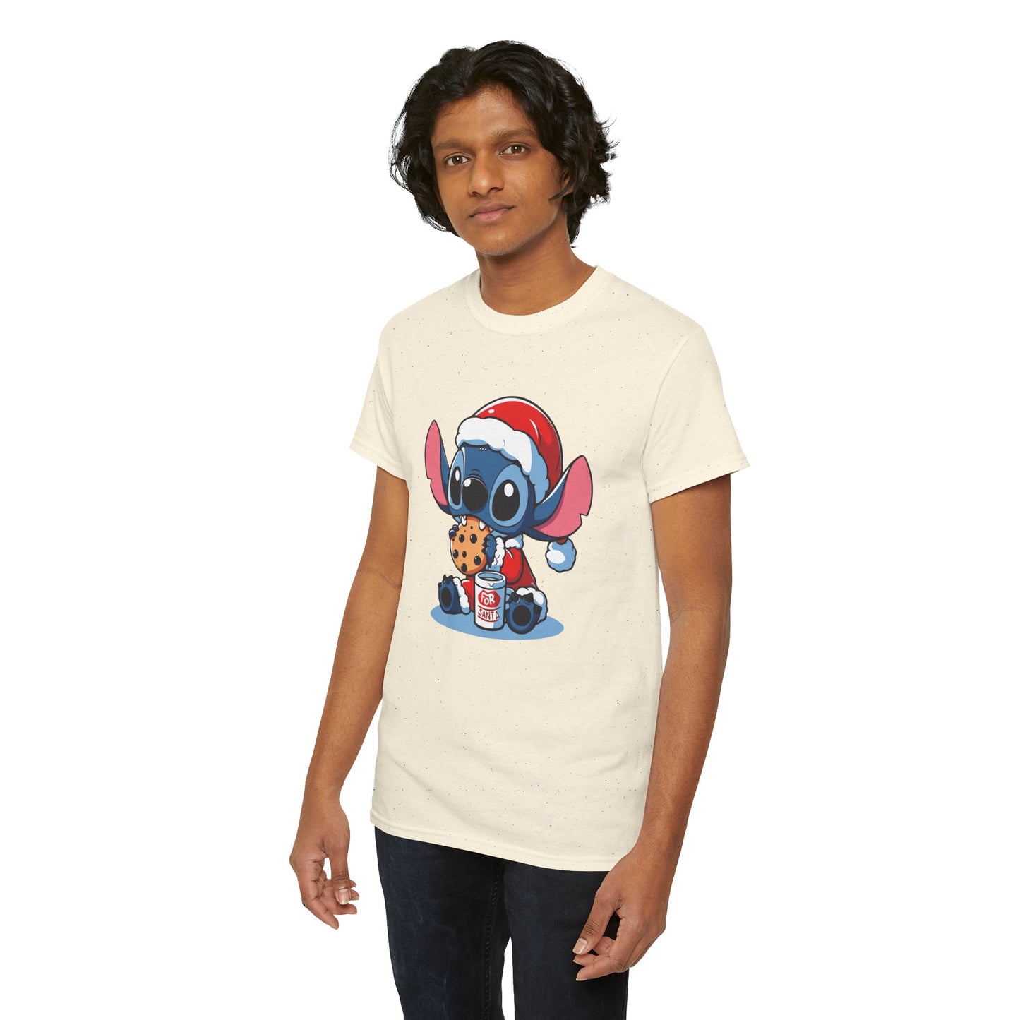 Saint Stitch Christmas T-Shirt – Cute Holiday Alien Unisex Heavy Cotton Tee