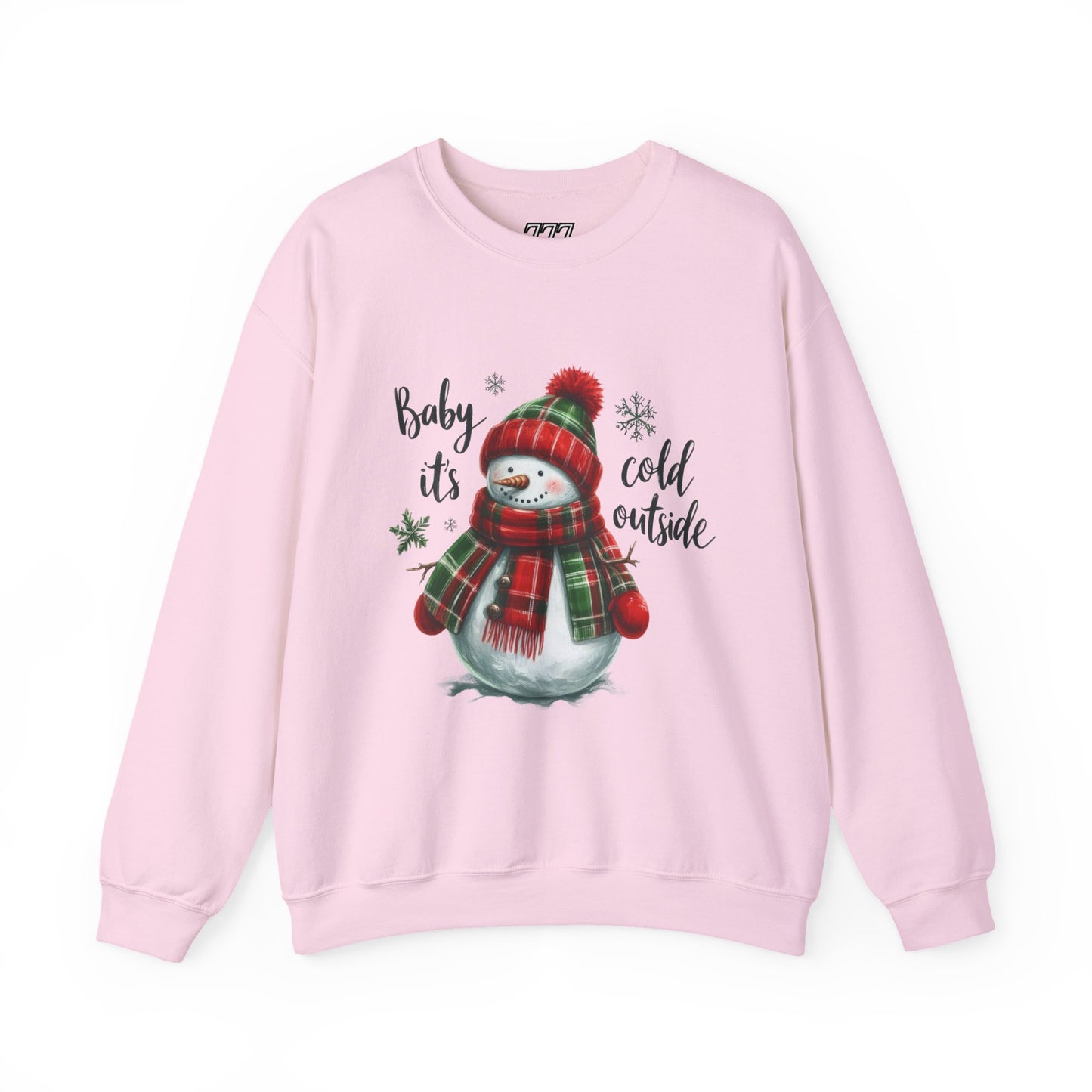 Baby It’s Cold Outside Christmas Unisex Heavy Blend Crewneck Sweatshirt – Cute Snowman Holiday Sweater