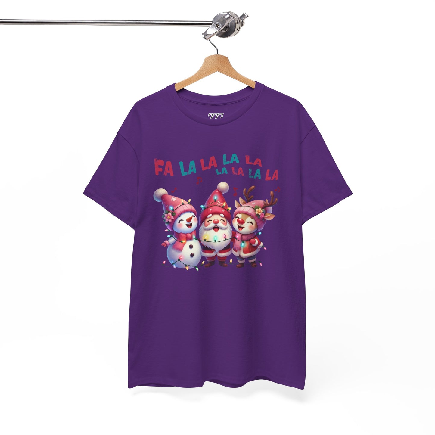 Festive Caroling Trio Unisex T-Shirt – Cute Santa, Snowman & Reindeer Holiday Shirttton T-Shirt