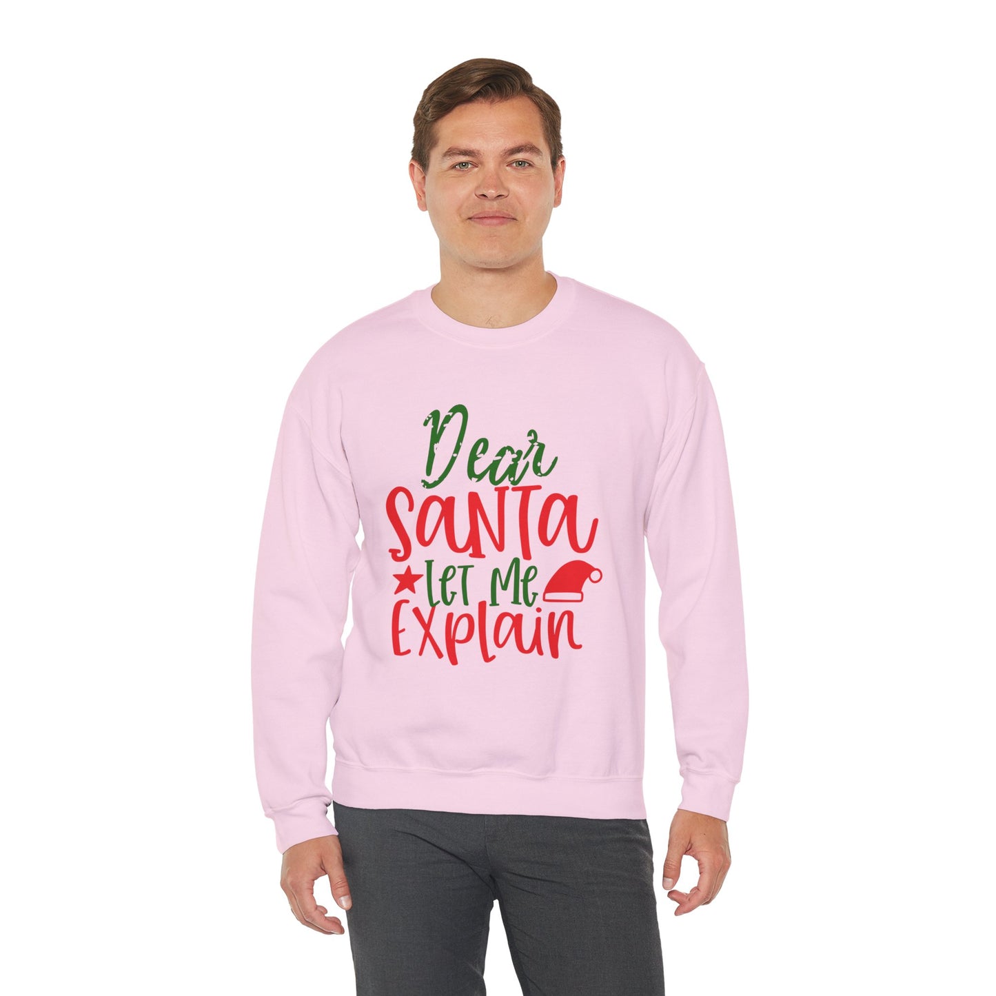 Dear Santa Let Me Explain Sweatshirt – Funny Christmas Unisex Heavy Blend Crewneck