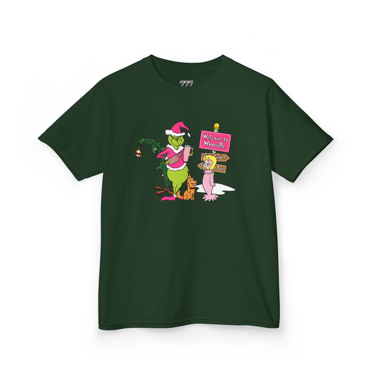 Welcome to Merryville Kids Christmas T-Shirt – Cute Green Holiday Creature Tee
