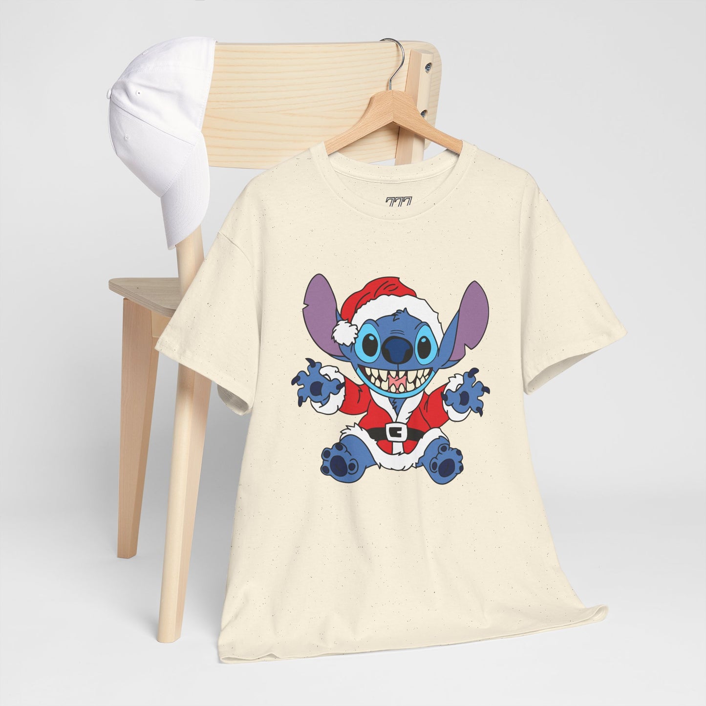 Alien Santa Christmas T-Shirt – Cute Blue Alien Holiday Graphic Tee (Unisex)
