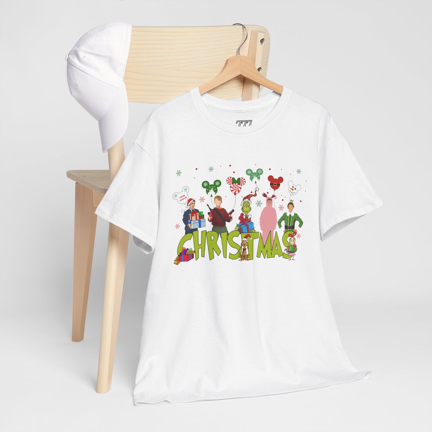 Christmas Character Squad Tee – Cute Festive Holiday Characters Unisex Heavy Cotton T-Shirt
