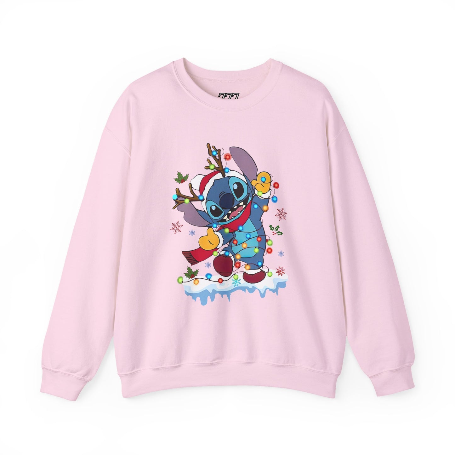 Festive Blue Alien Christmas Lights Unisex Heavy Blend Crewneck Sweatshirt – Cute Holiday Sweater