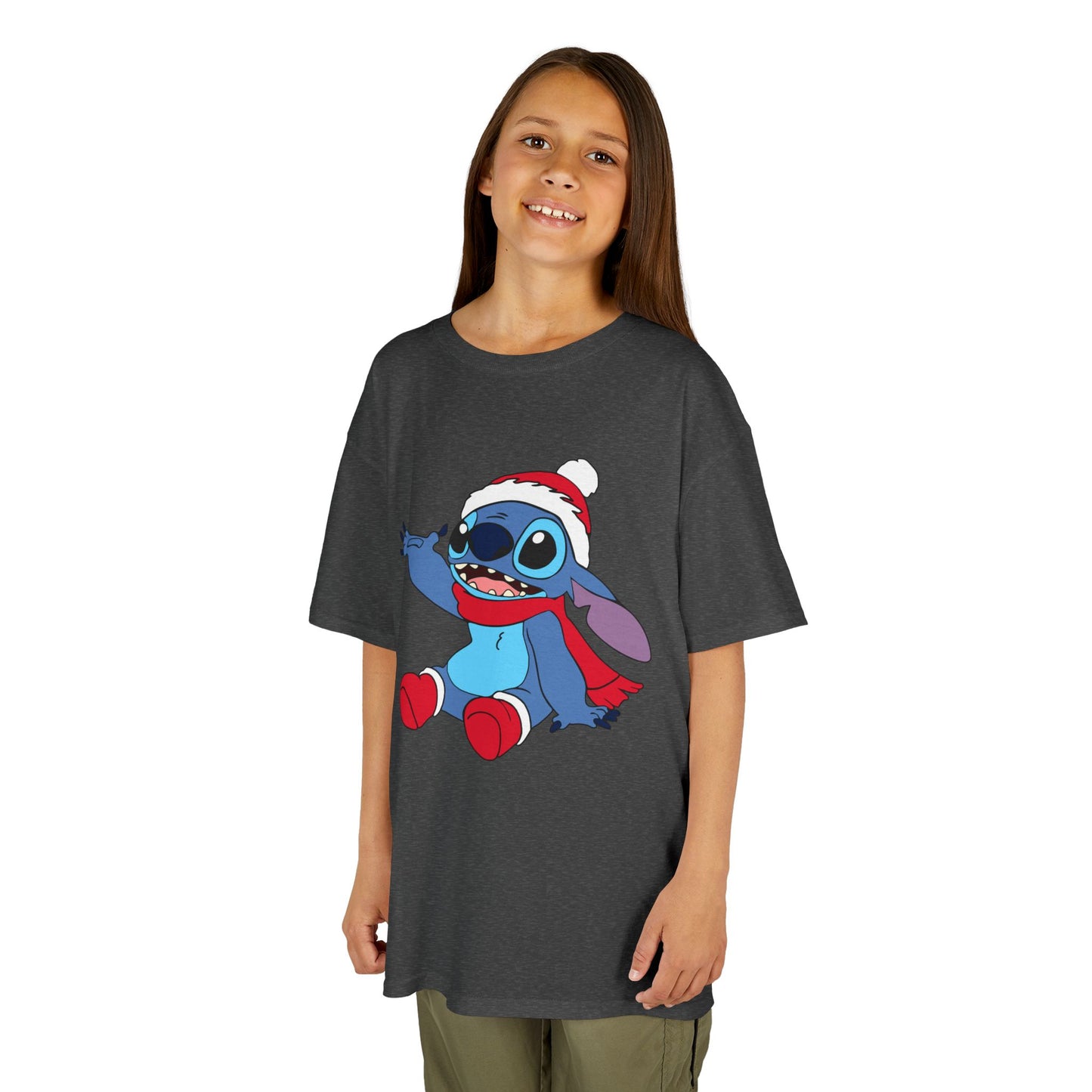 Jolly Alien Kids Christmas T-Shirt – Cute Blue Alien Holiday Tee for Kids