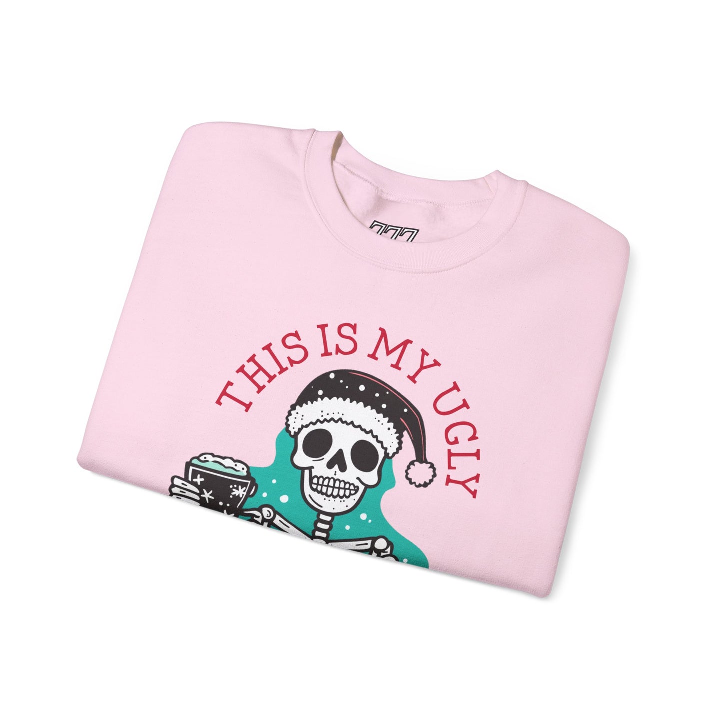 This Is My Ugly Sweater Christmas Crewneck – Funny Skeleton Holiday Sweatshirt (Unisex)