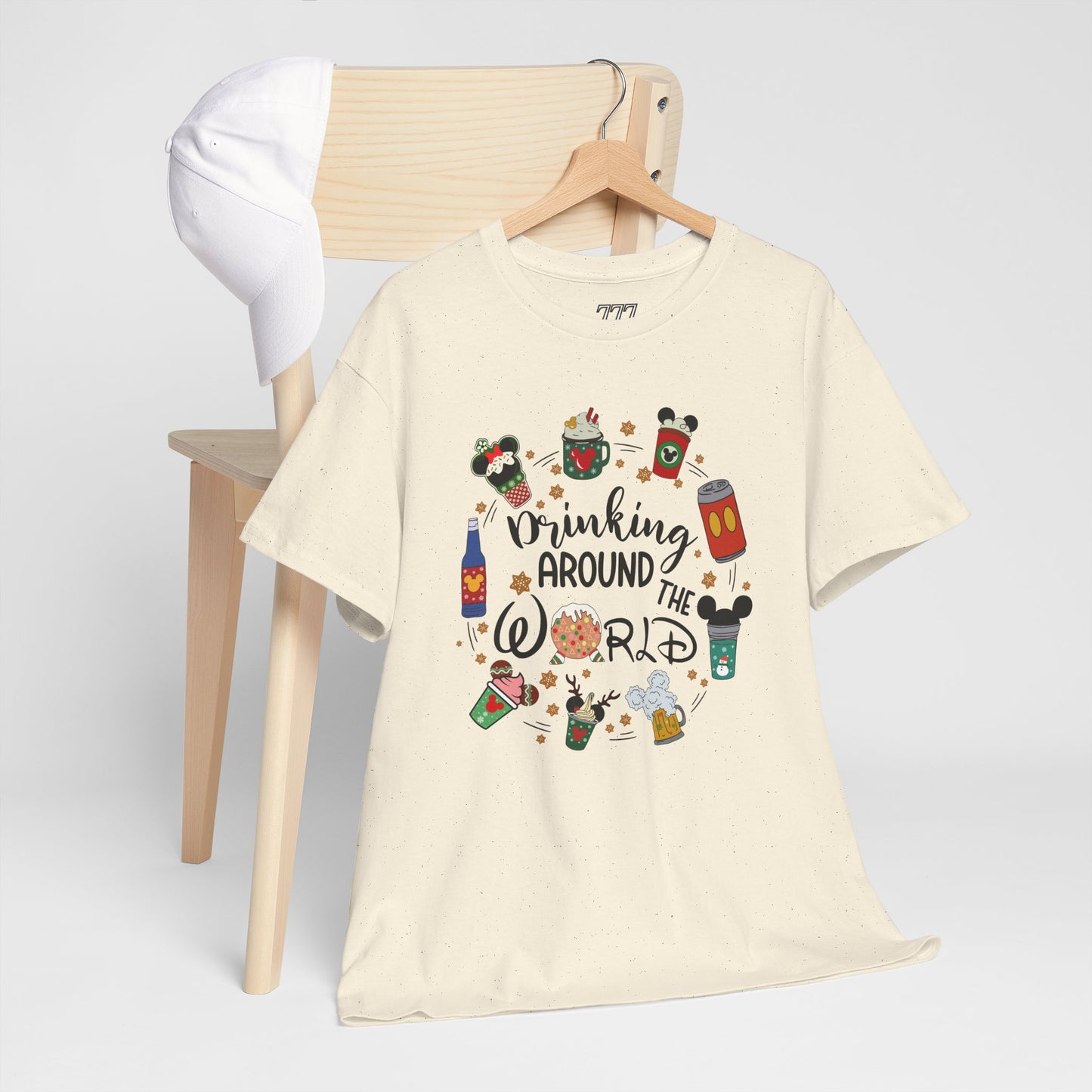 Drinking Around the World T-Shirt – Fun Holiday Travel & Cocktail Tee (Unisex)