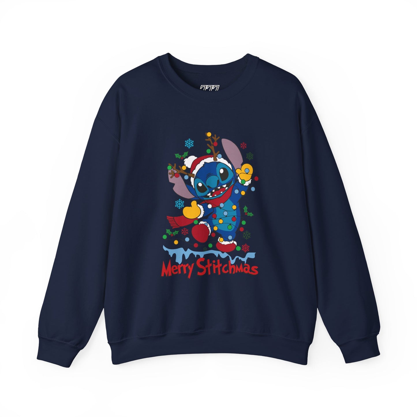 Merry Stitchmas Sweatshirt – Cute Holiday Alien Unisex Heavy Blend Crewneck