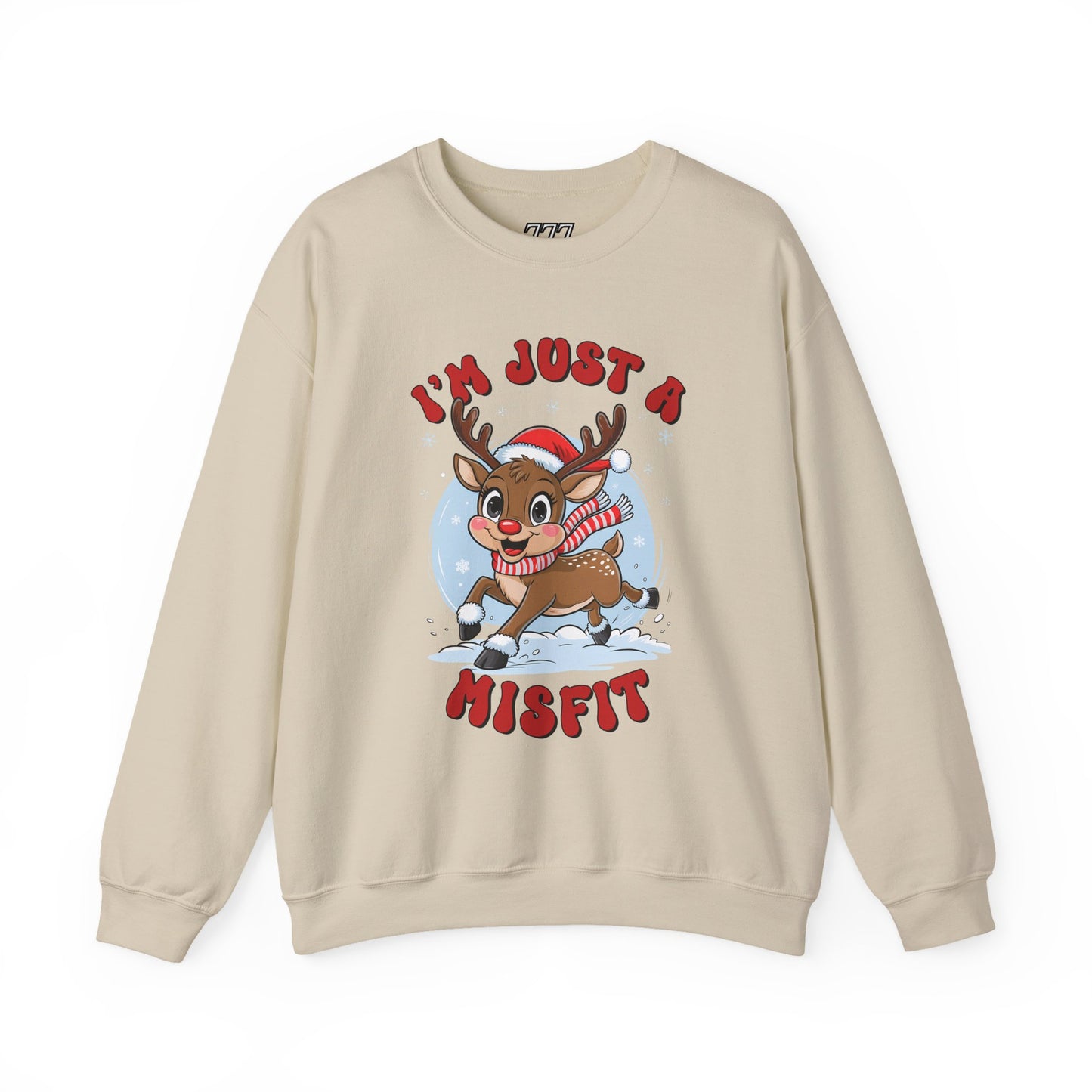 I’m Just a Misfit Unisex Heavy Blend Crewneck Sweatshirt – Cute Christmas Reindeer Holiday Sweater