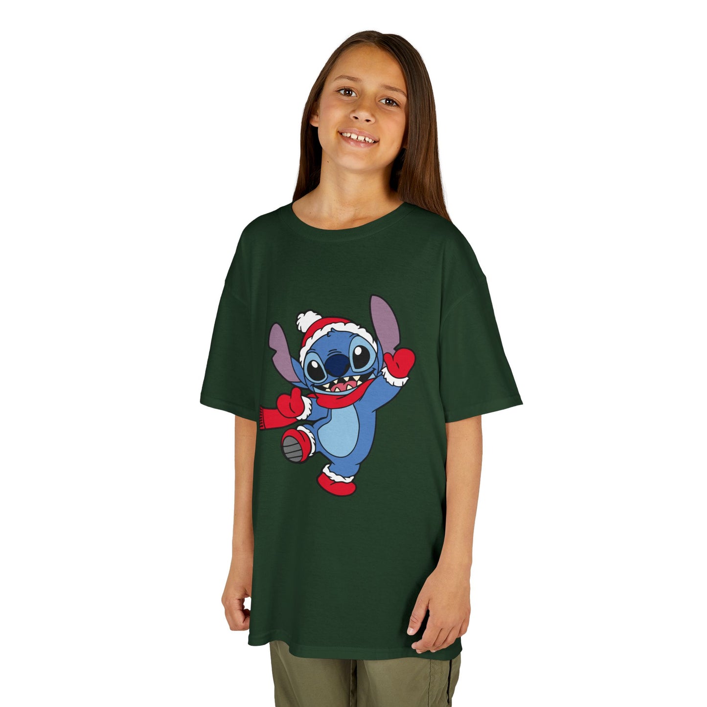 Festive Alien Kids Christmas T-Shirt – Cute Blue Alien Holiday Tee for Kids