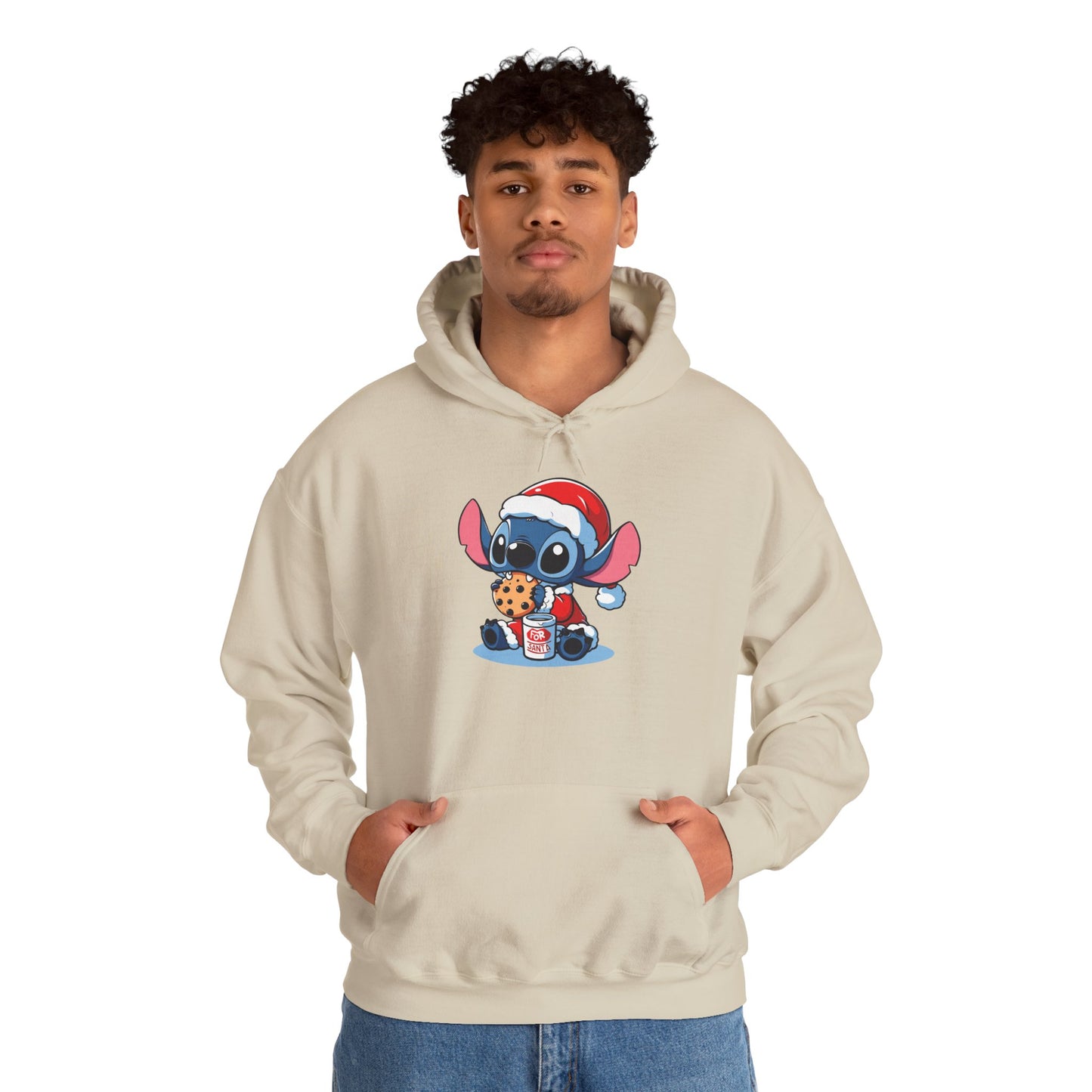 Saint Stitch Christmas Hoodie – Cute Holiday Alien Unisex Heavy Blend Sweatshirt