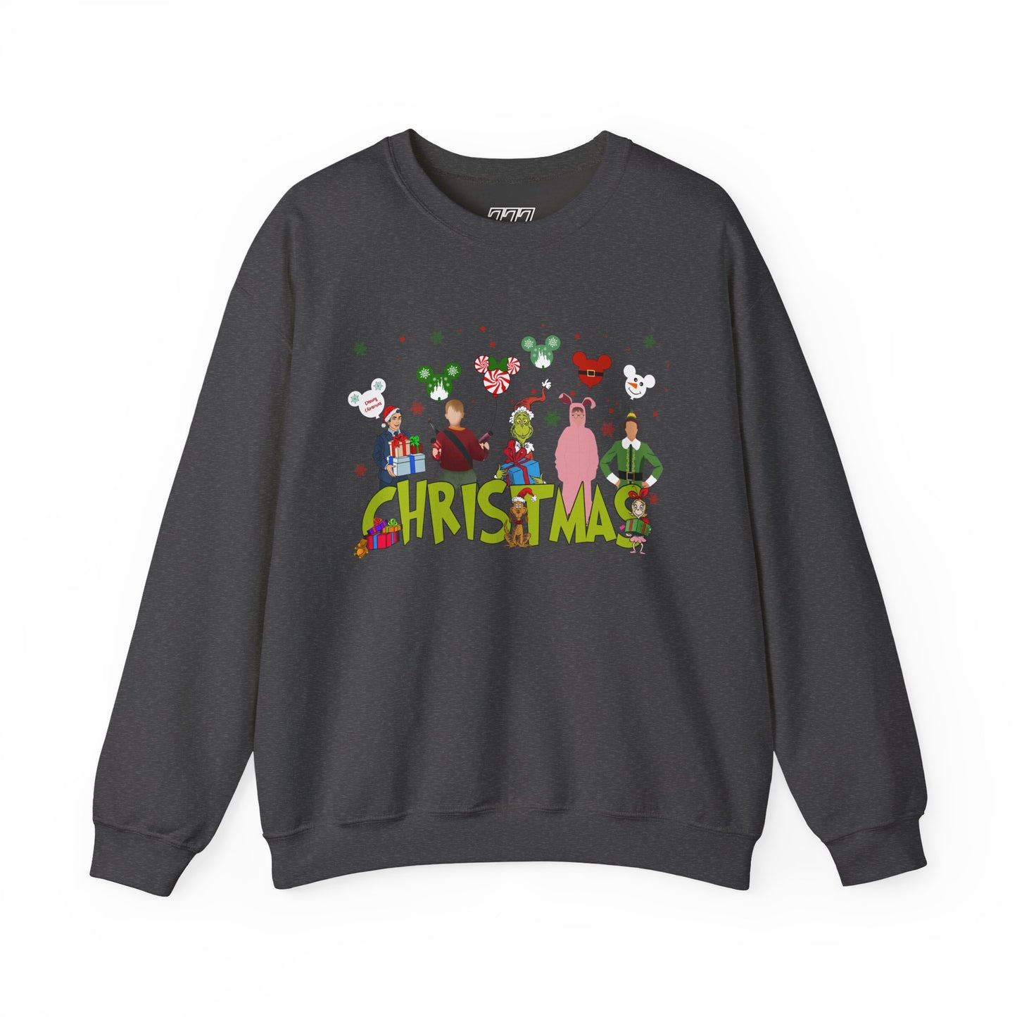 Christmas Character Squad Sweatshirt – Cute Festive Holiday Characters Unisex Heavy Blend Crewneck