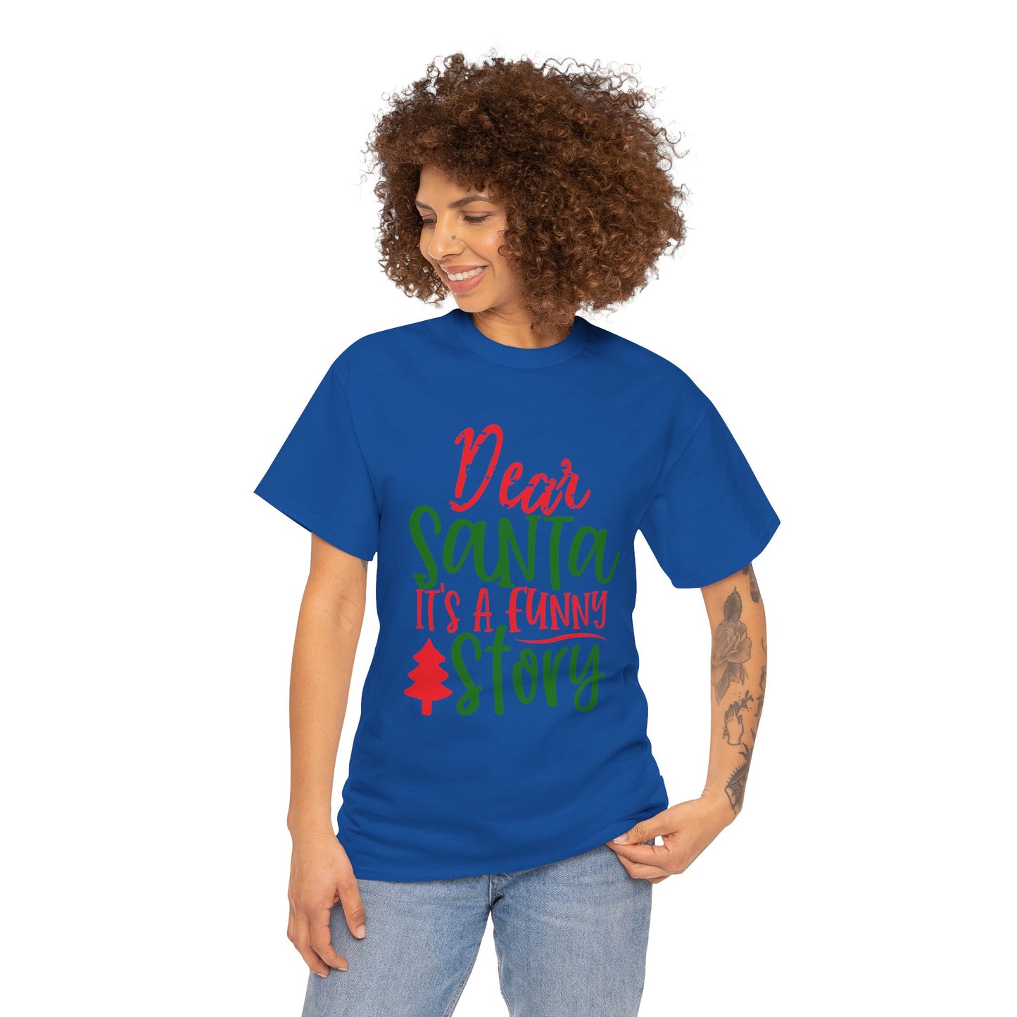 Dear Santa It’s a Long Story Christmas T-Shirt – Funny Holiday Tee (Unisex)