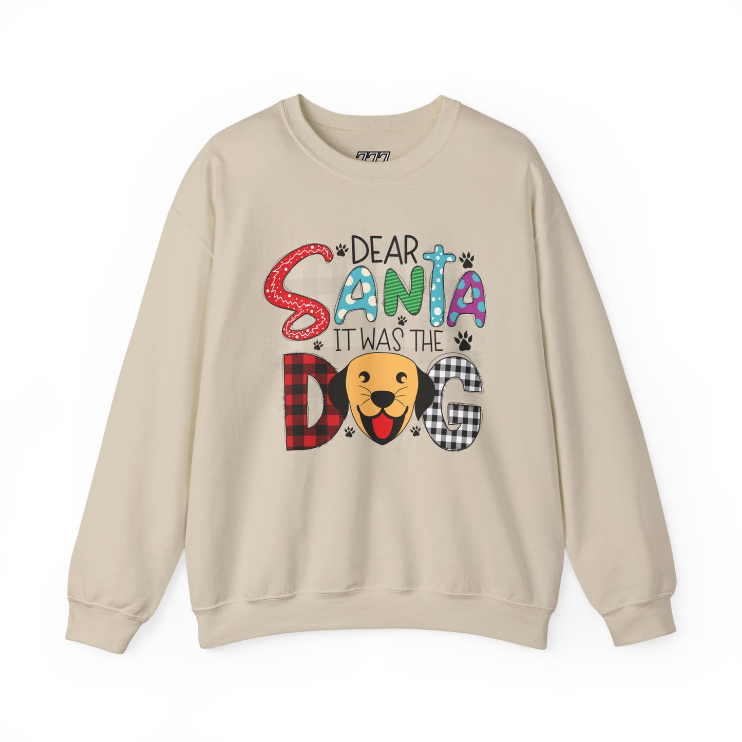 Dear Santa It Was The Dog Christmas Crewneck – Funny Holiday Dog Lover Sweatshirt (Unisex)