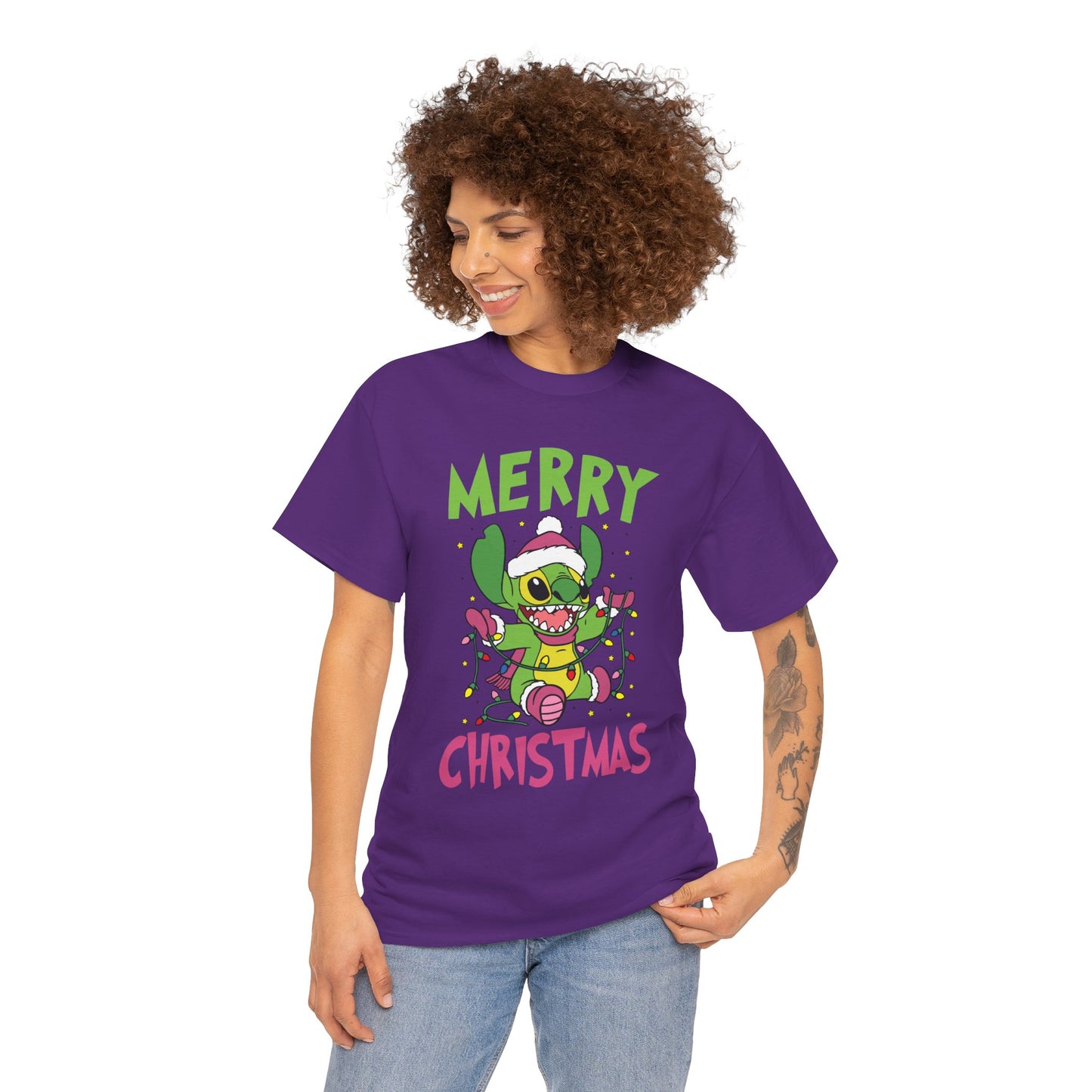 Stinch Merry Christmas T-Shirt – Funny Holiday Alien Unisex Heavy Cotton Tee
