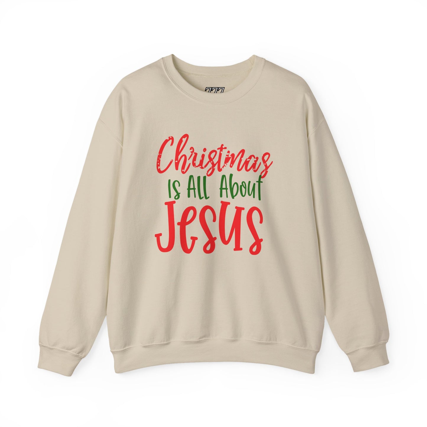 Christmas Is All About Jesus Sweatshirt – Christian Holiday Unisex Heavy Blend Crewneck