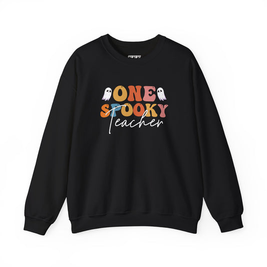 One Spooky Teacher Women’s Heavy Blend Crewneck Sweatshirt