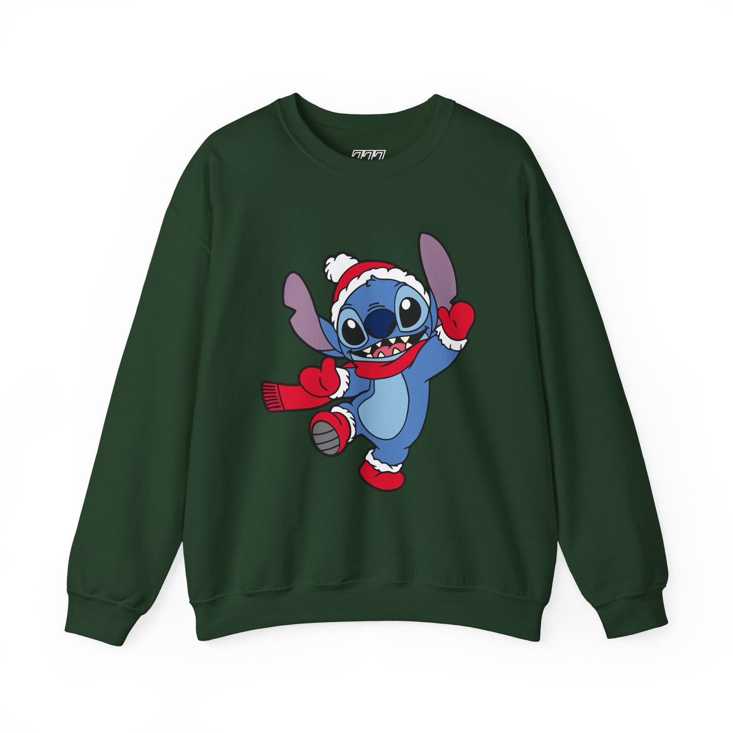 Festive Alien Christmas Crewneck – Cute Blue Alien Holiday Sweatshirt (Unisex)