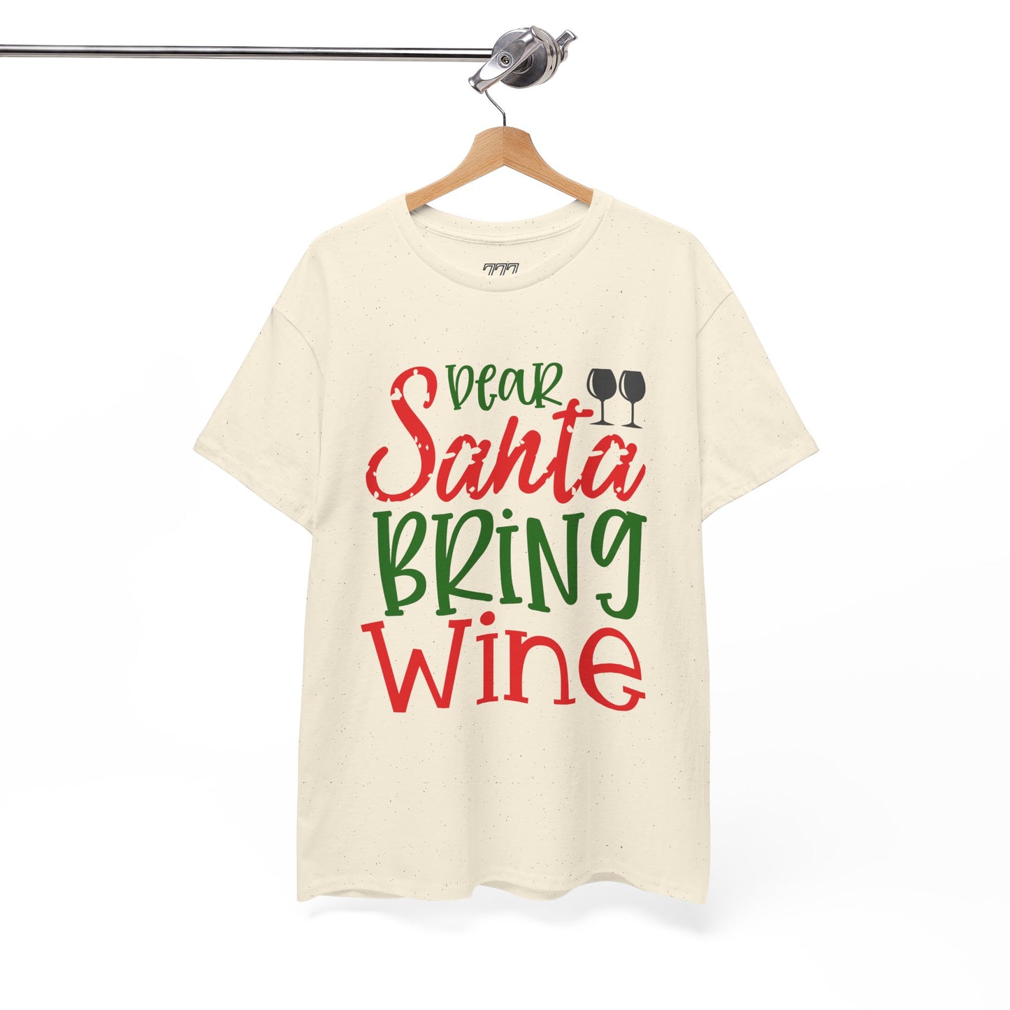 Dear Santa Bring Wine Christmas T-Shirt – Funny Holiday Wine Lover Tee (Unisex)