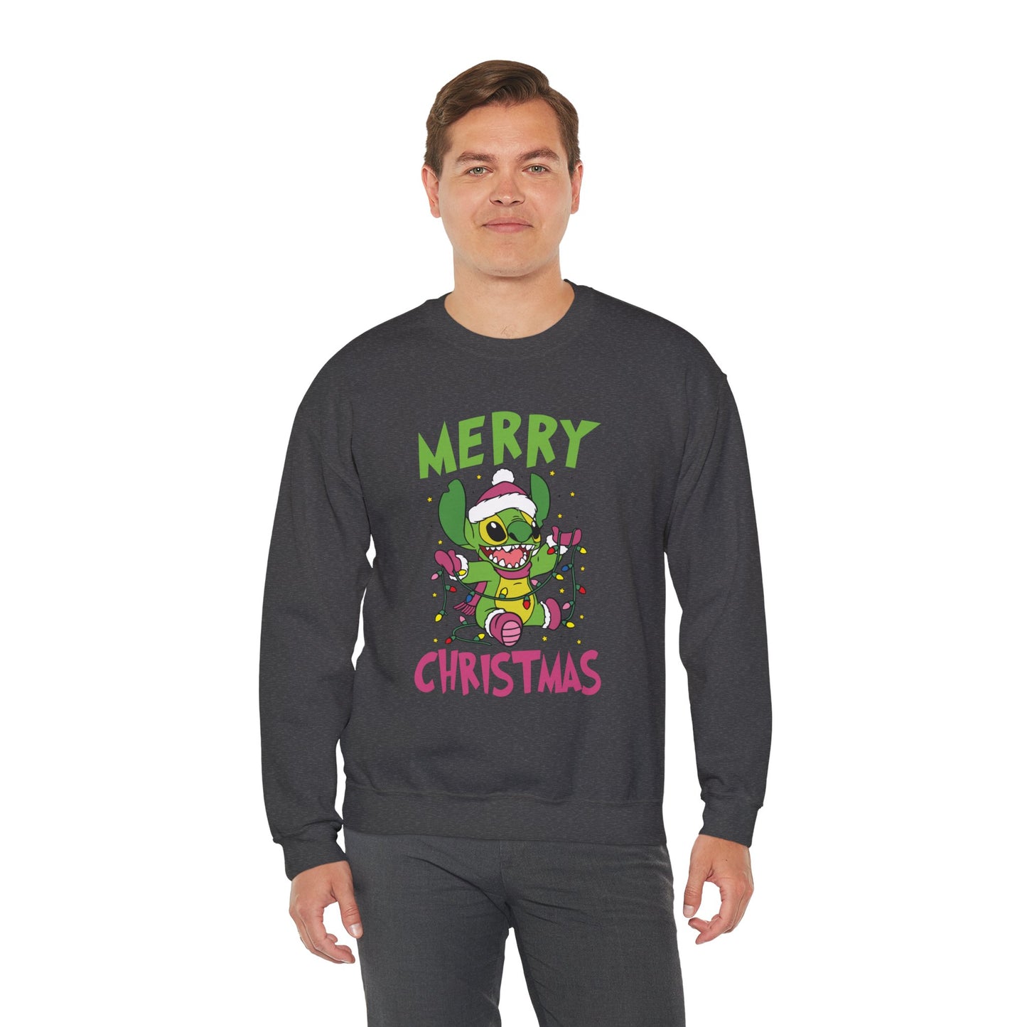 Stinch Merry Christmas Sweatshirt – Funny Holiday Alien Unisex Heavy Blend Crewneck