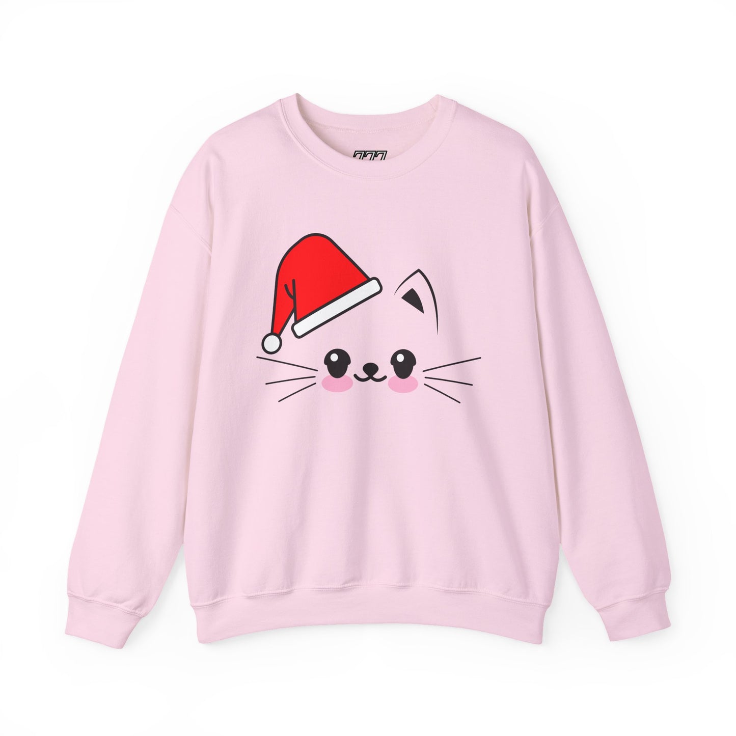 Cat Santa Christmas Crewneck – Cute Kawaii Cat Holiday Sweatshirt (Unisex)