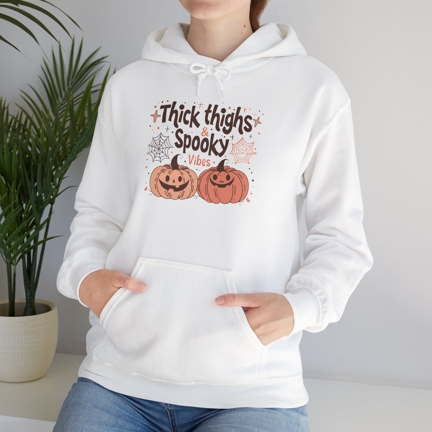 Thick Thighs & Spooky Vibes Women's Heavy Blend Hoodie
