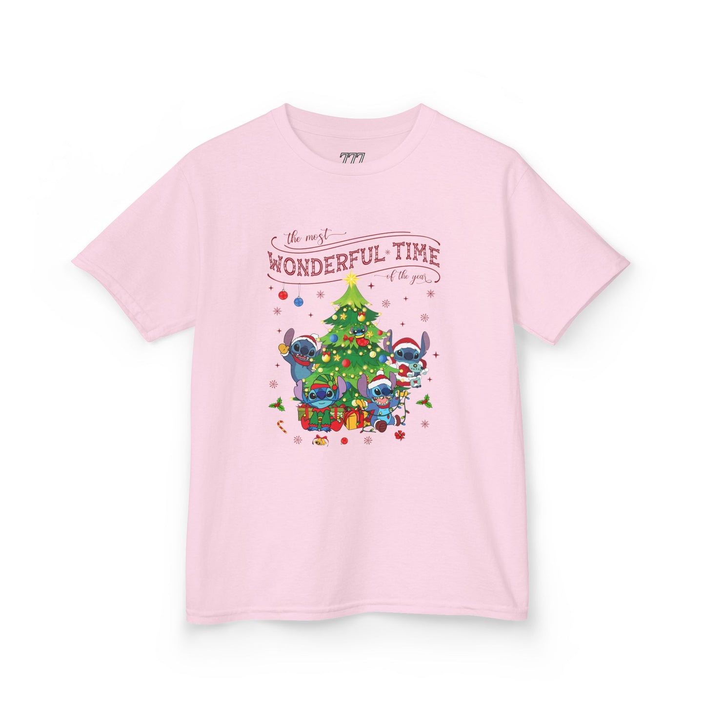 The Most Wonderful Time of the Year Kids Christmas Tee – Cute Holiday Characters Festive Kids Heavy Cotton T-Shirt