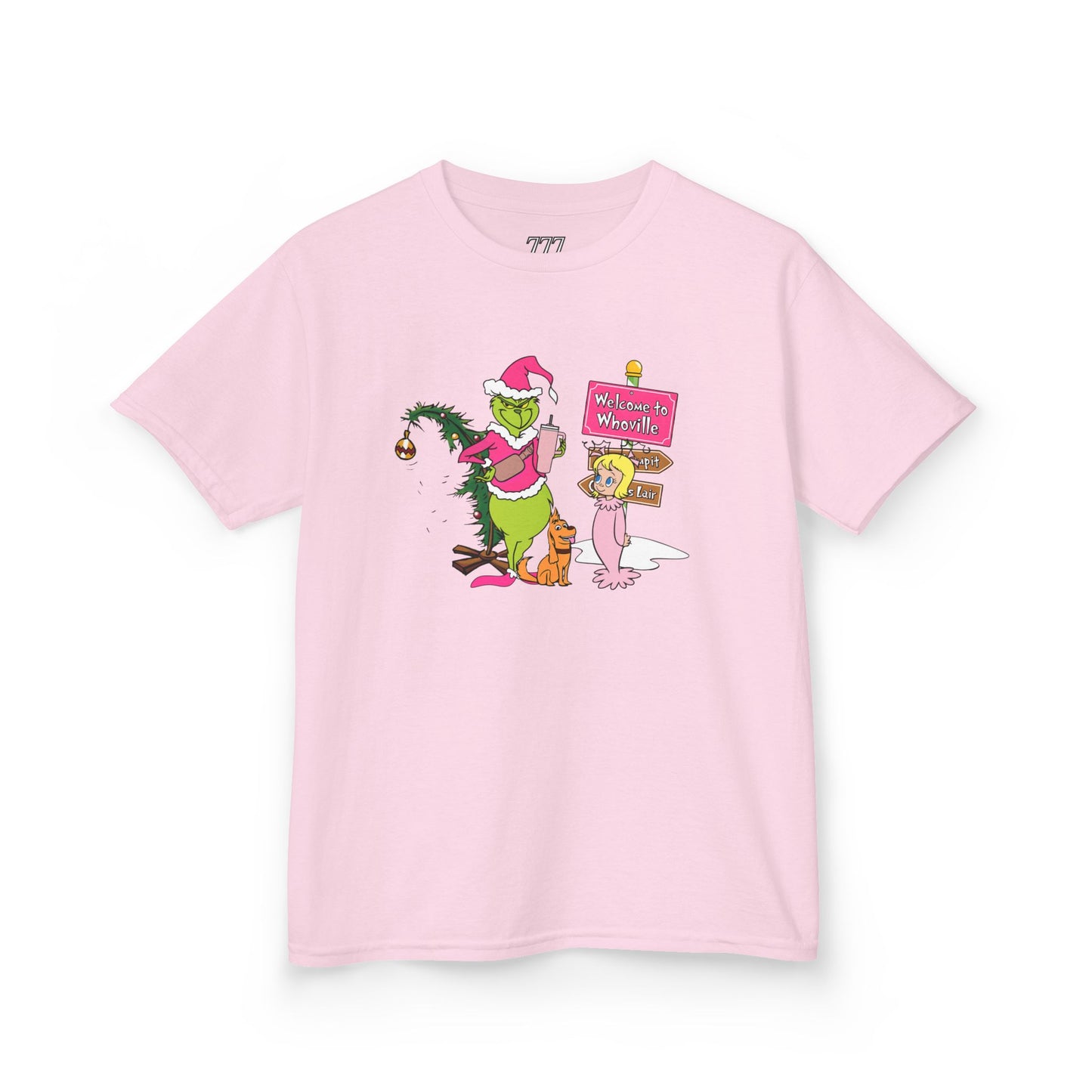 Welcome to Merryville Kids Christmas T-Shirt – Cute Green Holiday Creature Tee