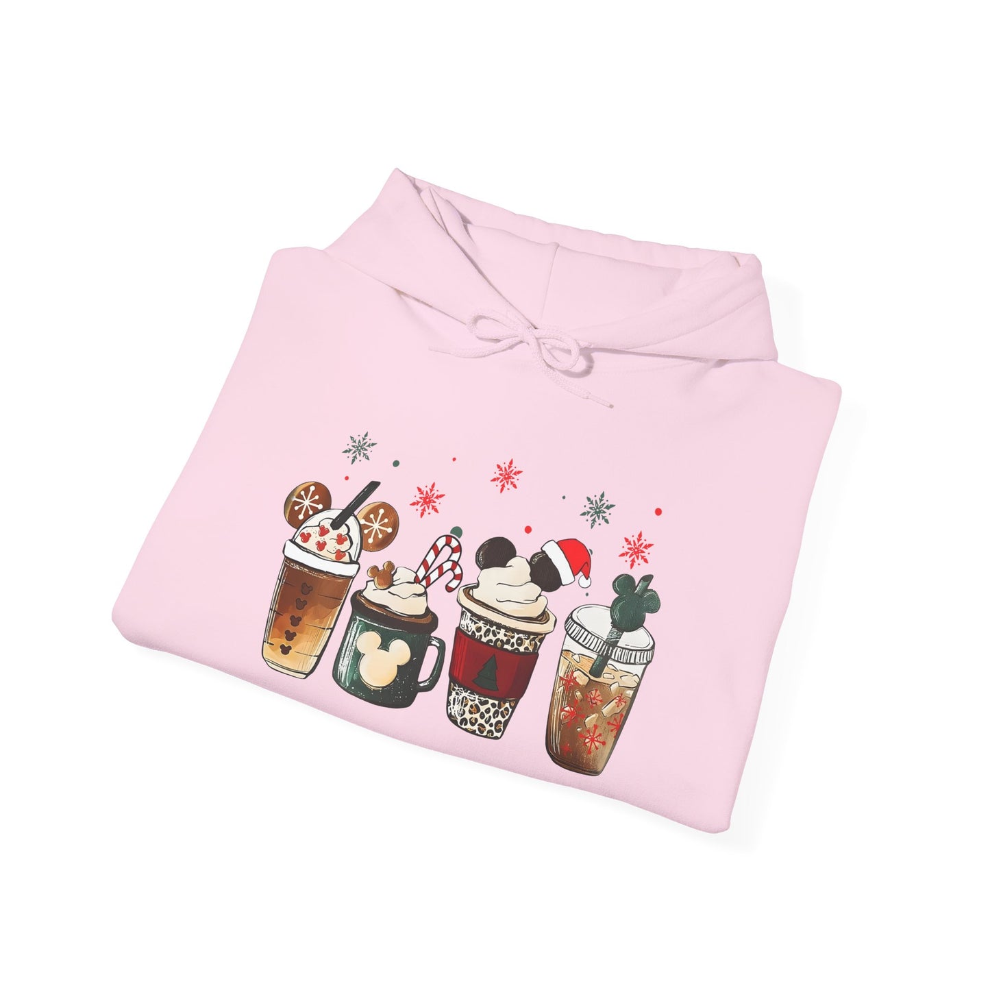 Christmas Coffee Lovers Hoodie – Cute Holiday Drink Art Hooded Sweatshirt (Unisex)