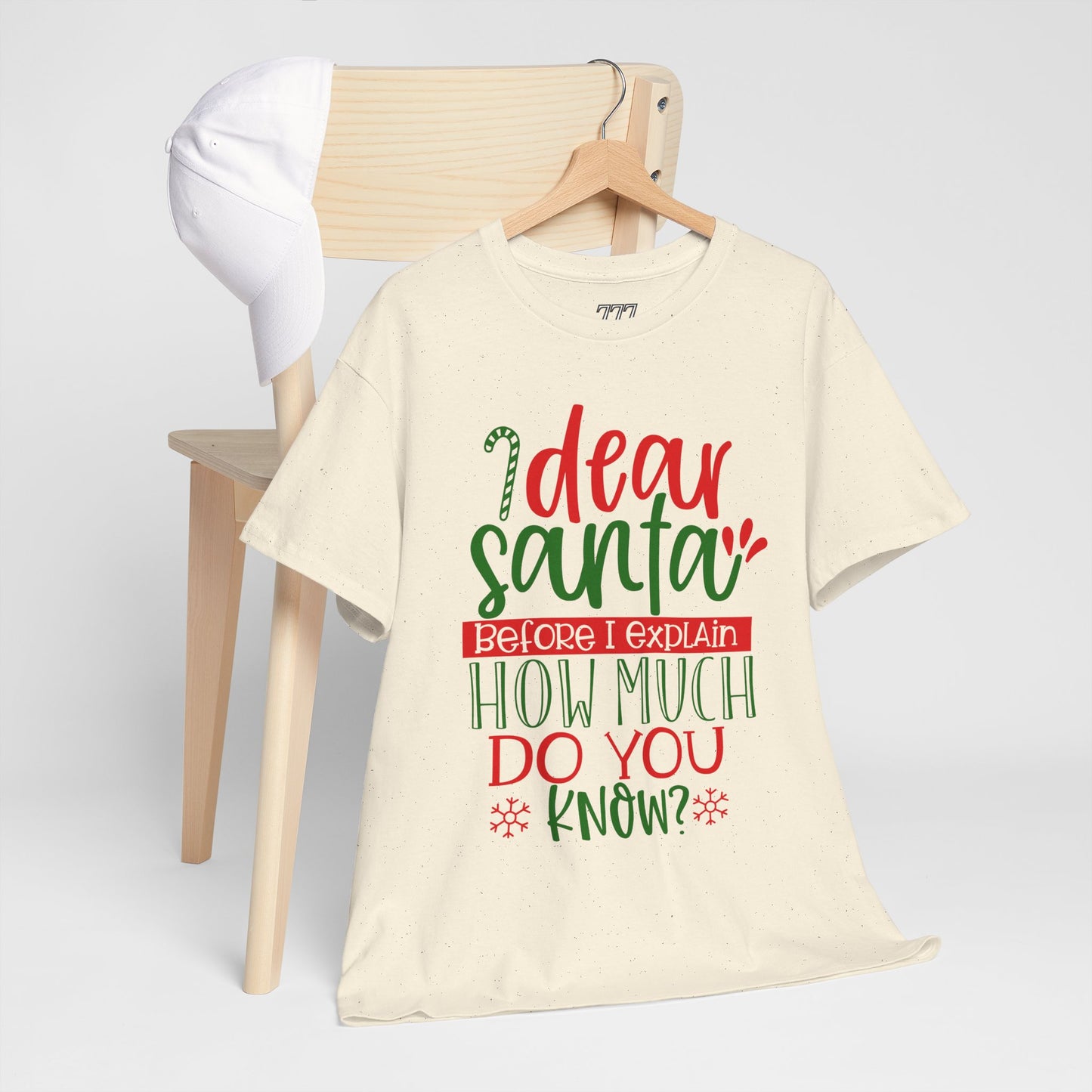 Dear Santa, Before I Explain How Much Do You Know? Unisex Heavy Cotton T-Shirt