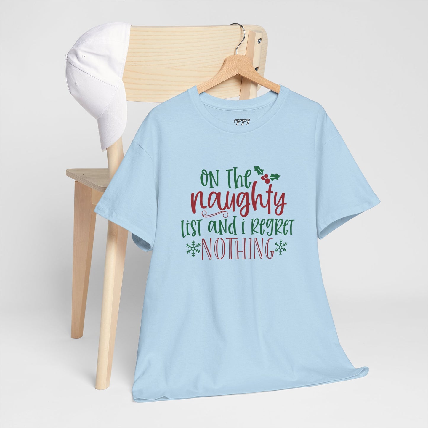 On The Naughty List And I Regret Nothing Unisex Heavy Cotton T-Shirt