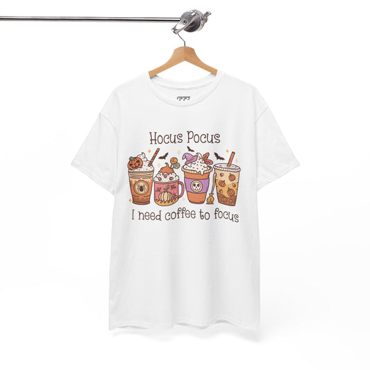 Hocus Pocus I Need Coffee To Focus Unisex Heavy Cotton T-Shirt