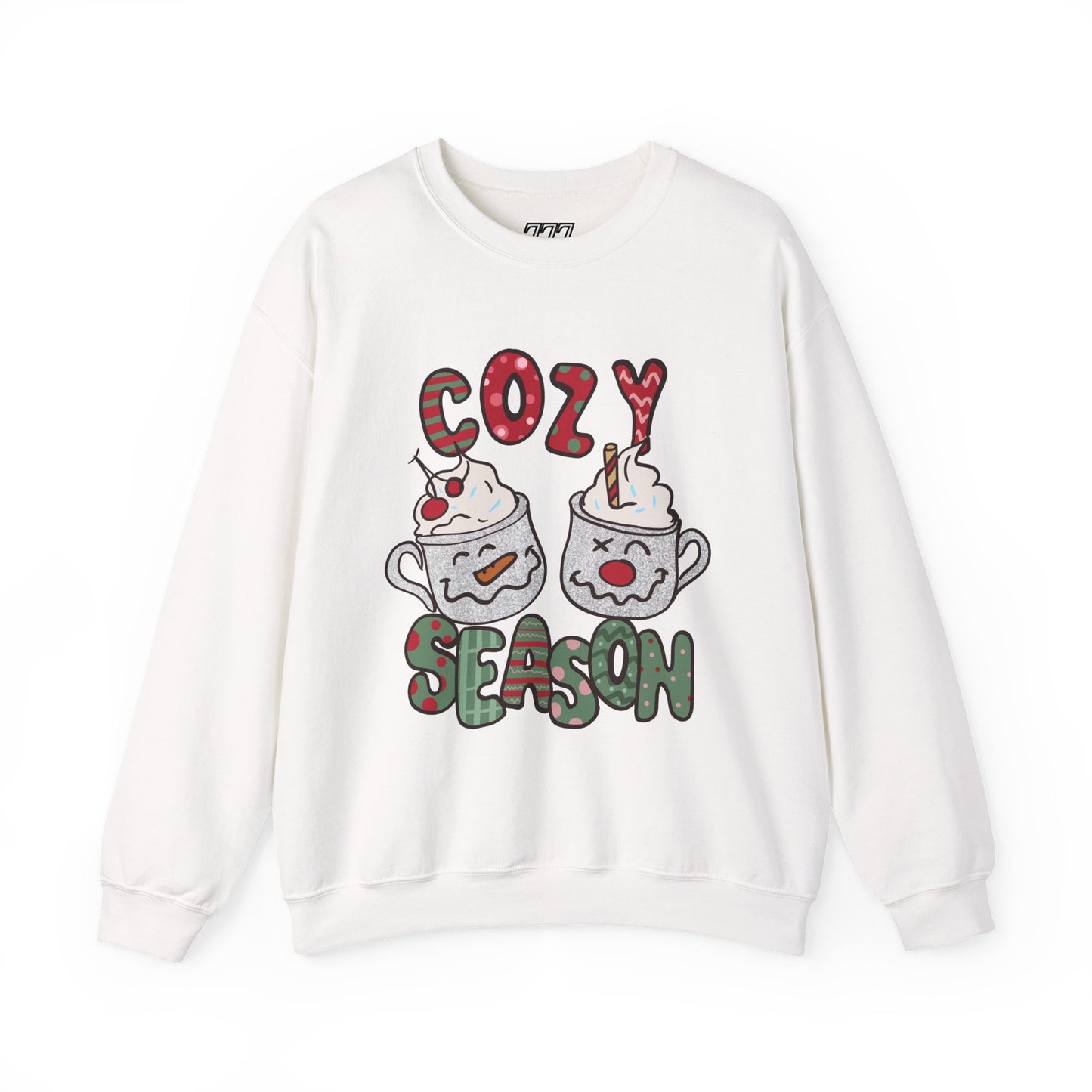 Cozy Season Christmas Unisex Heavy Blend Crewneck Sweatshirt – Cute Holiday Hot Cocoa Sweater