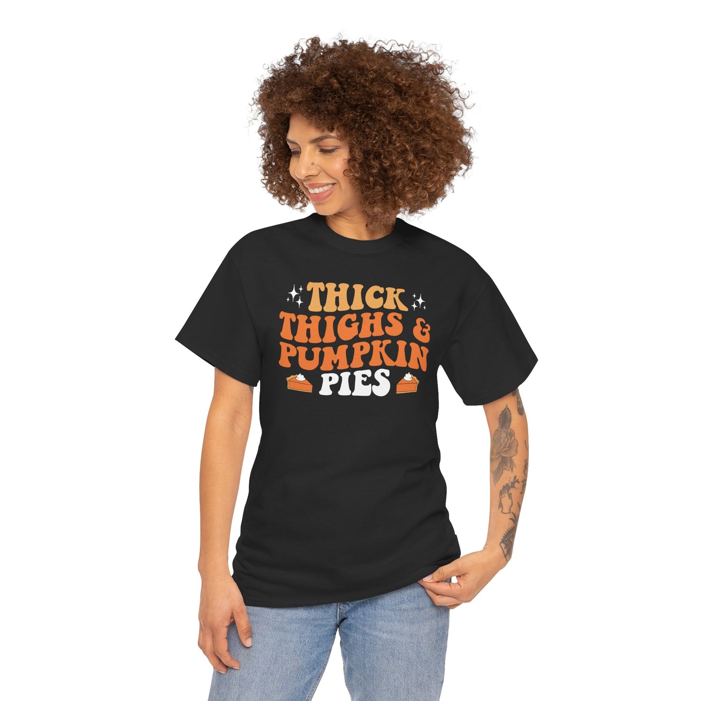 Thick Thighs & Pumpkin Pies Women's Heavy Cotton T-Shirt