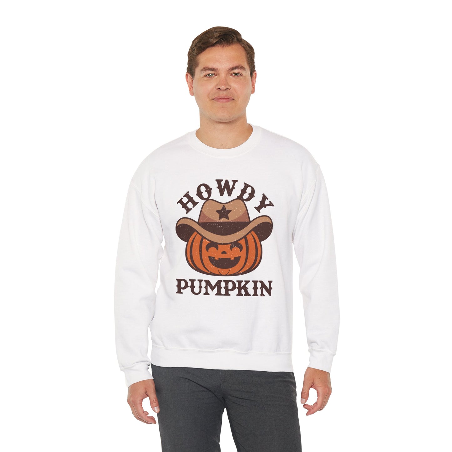 Howdy Pumpkin Unisex Heavy Blend Crewneck Sweatshirt