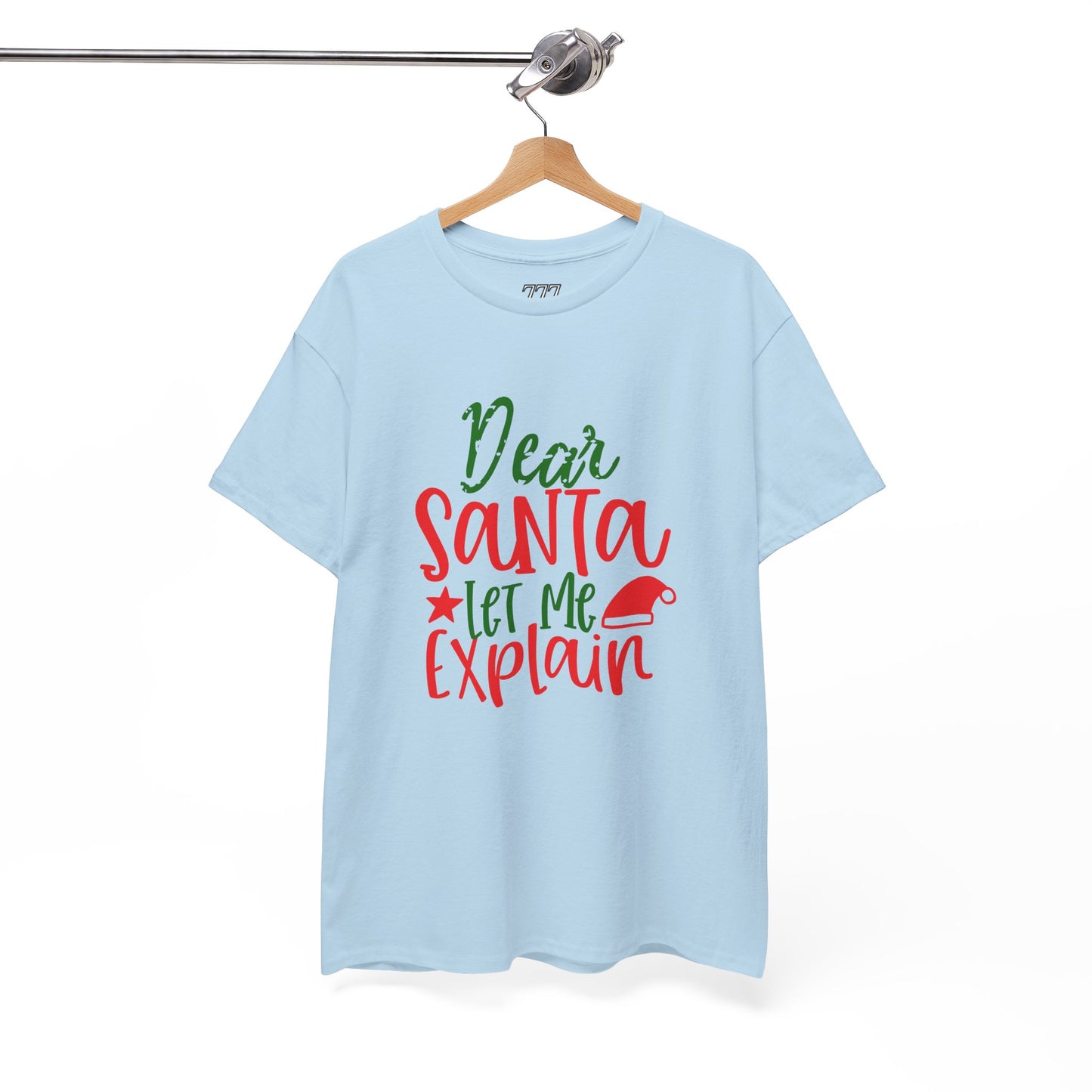 Dear Santa Let Me Explain T-Shirt – Funny Christmas Unisex Heavy Cotton Tee
