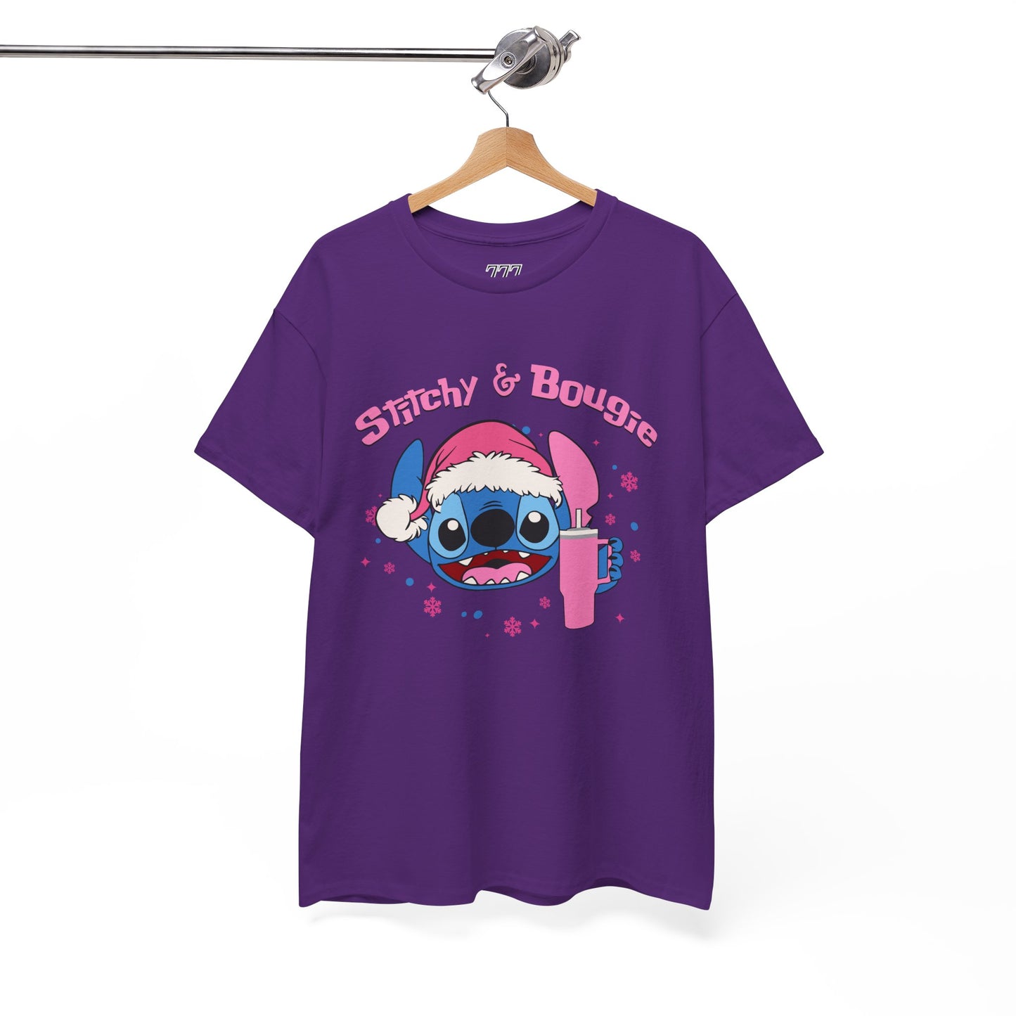 Stitchy & Bougie Christmas T-Shirt – Cute Holiday Women’s Heavy Cotton Tee