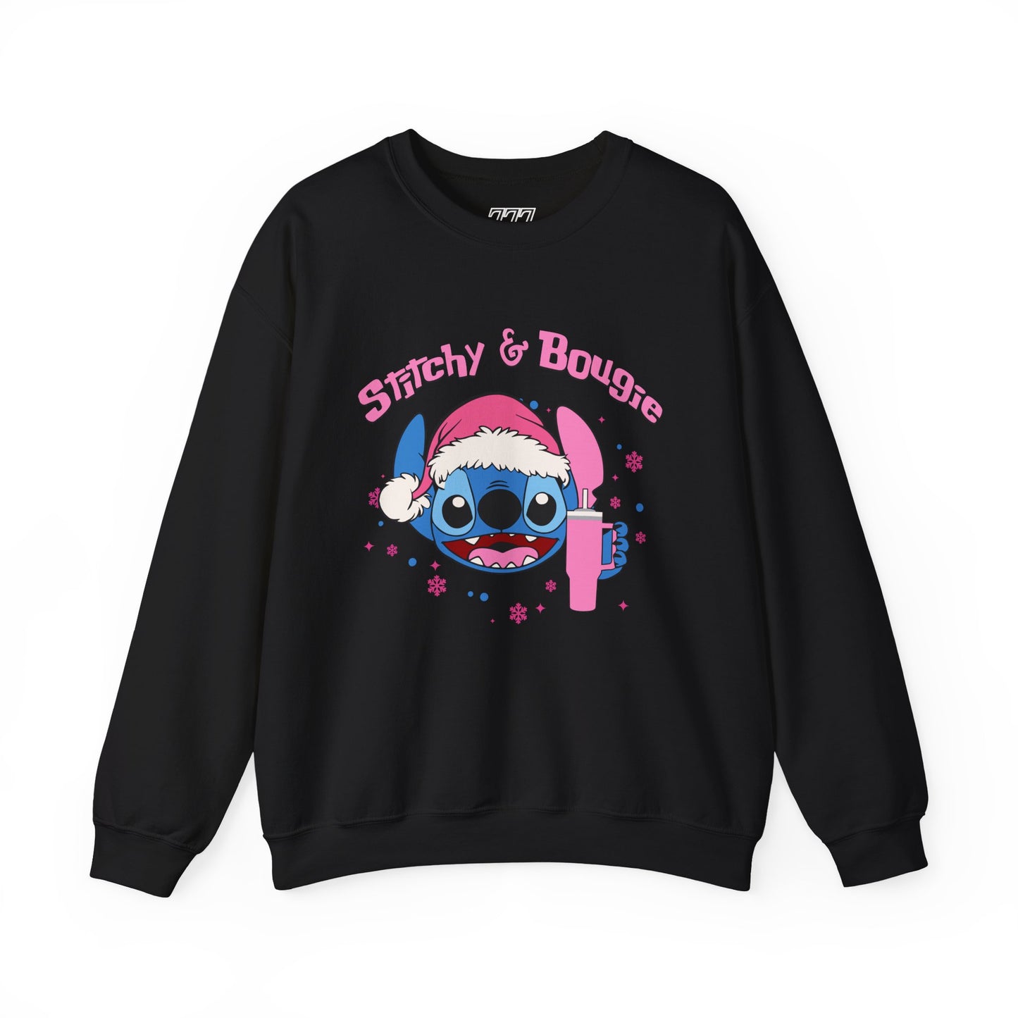 Stitchy & Bougie Christmas Sweatshirt – Cute Holiday Alien Women’s Heavy Blend Crewneck