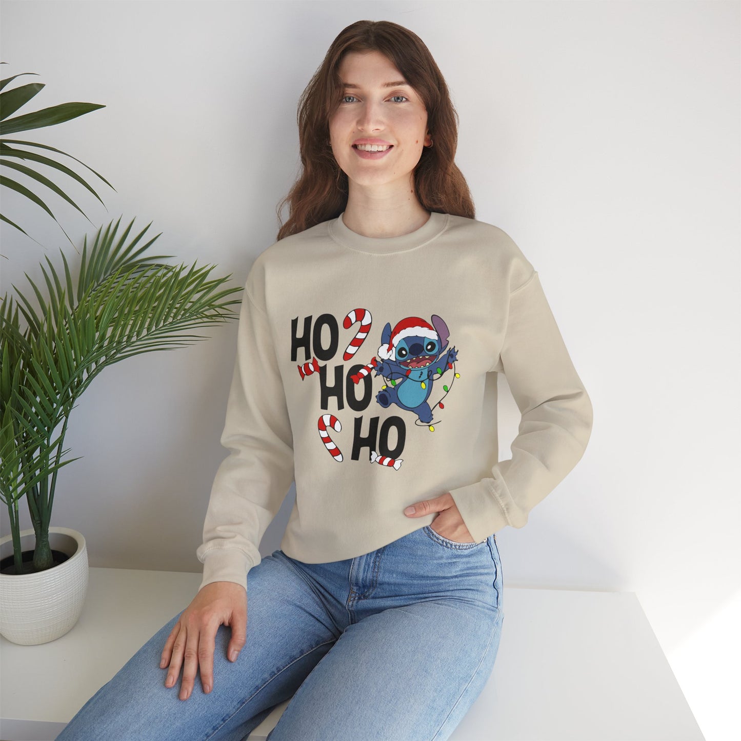 Ho Ho Ho Christmas Alien Sweatshirt – Unisex Heavy Blend Holiday Crewneck